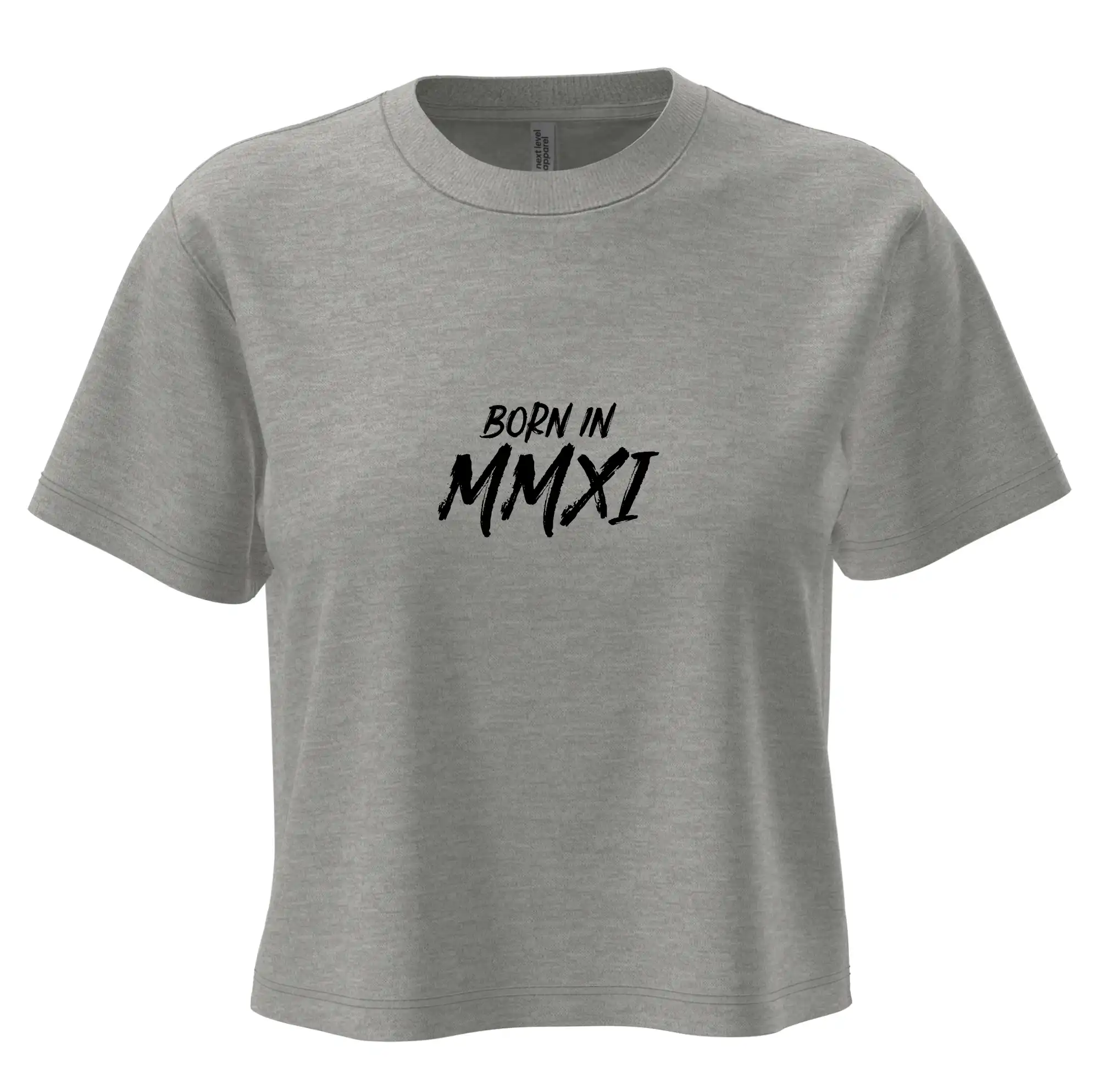 Born in - Rímske číslo 2011 - Boxy cropped tričko OVERSIZE