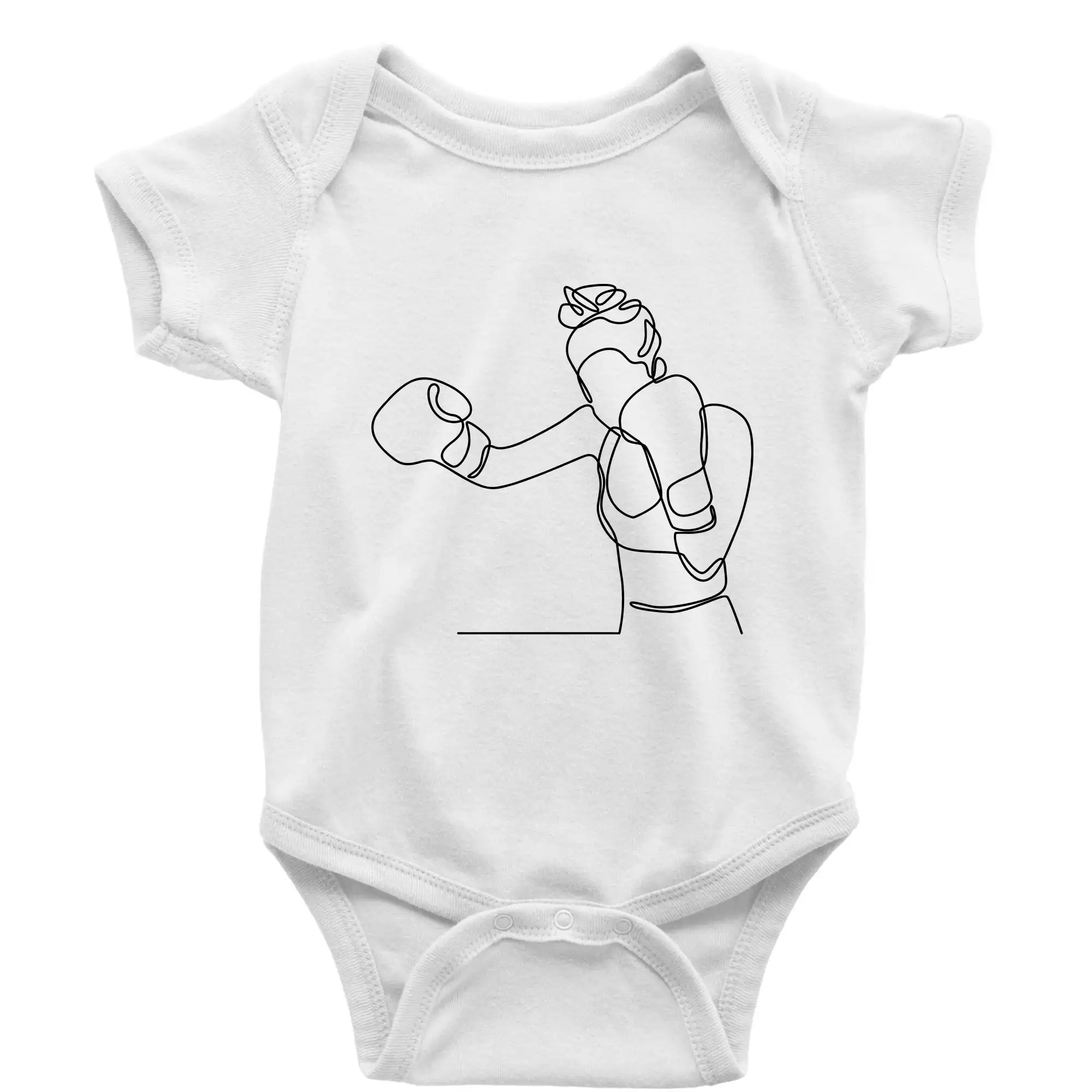 Žena boxerka jedním tahem