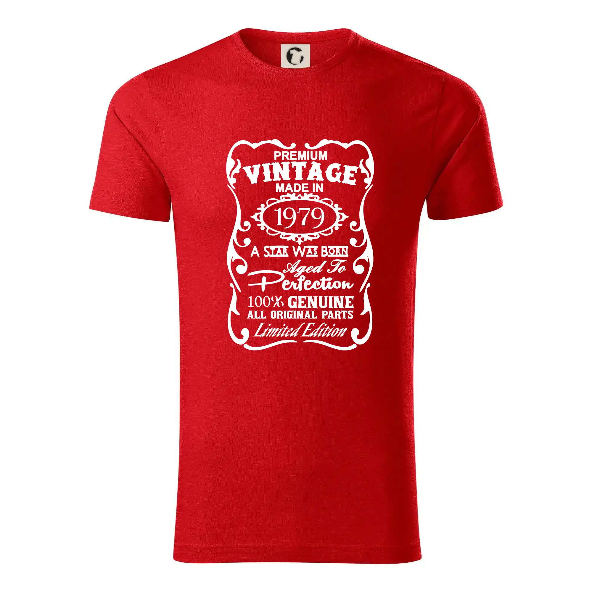 Trička s ročníkom 1979 - Vintage Etiketa - 1979 - Tričko z organickej bavlny