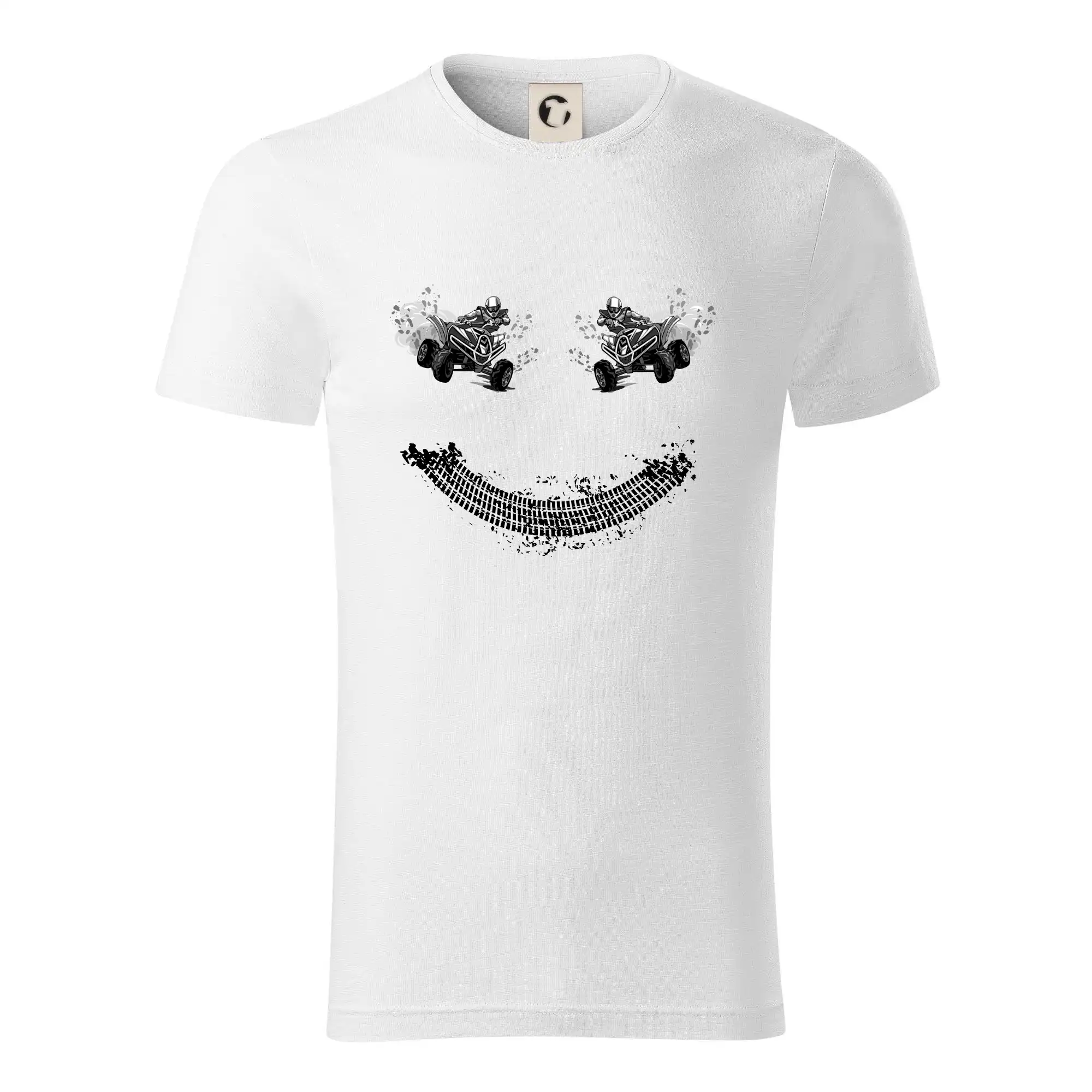 Tričko s štvorkolkou - Štvorkolka smile - Tričko z organickej bavlny