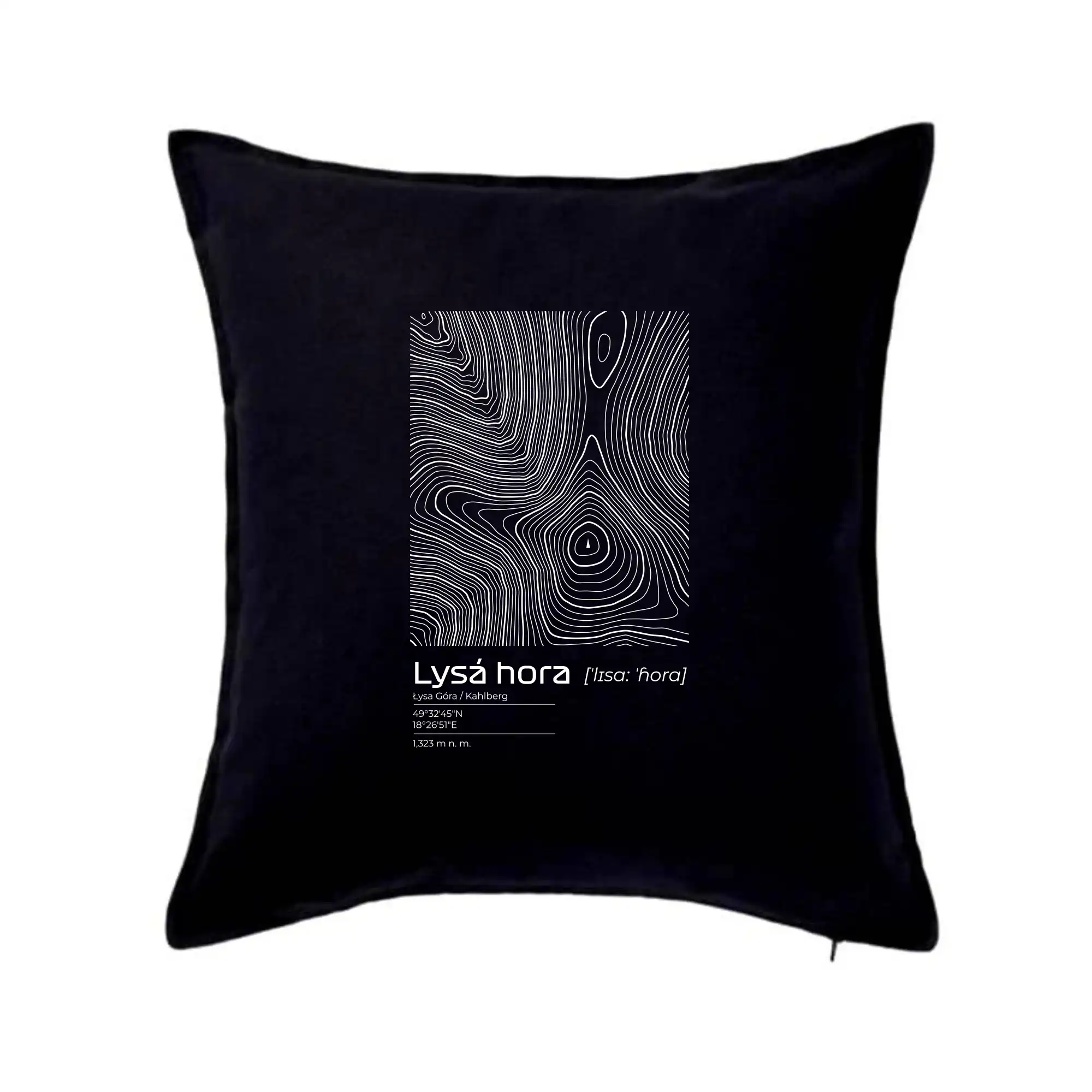 Lysá hora - vrstevnice v obdélníku