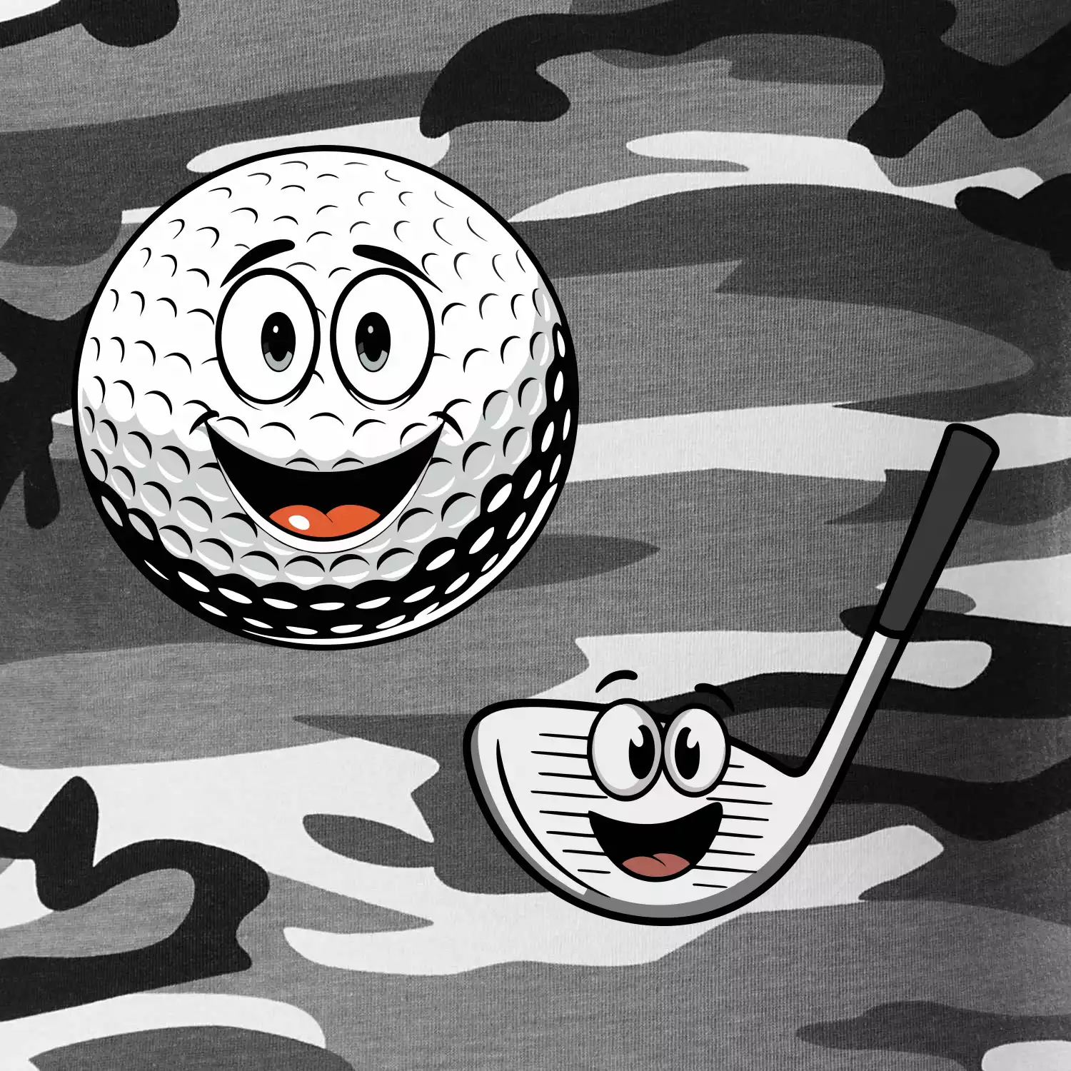 Parové triko - Golfová hůl a míček
