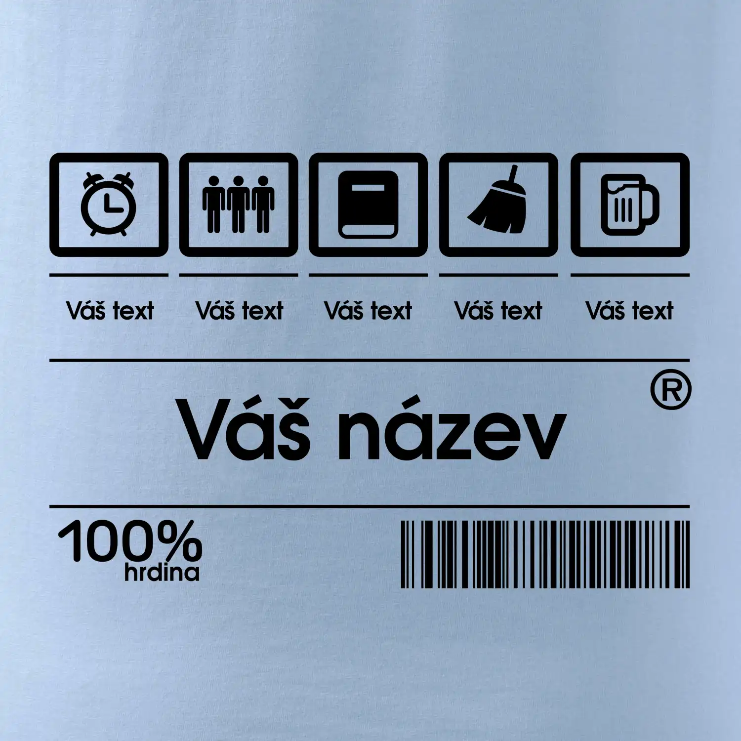 Čárový kód - Vlastní text