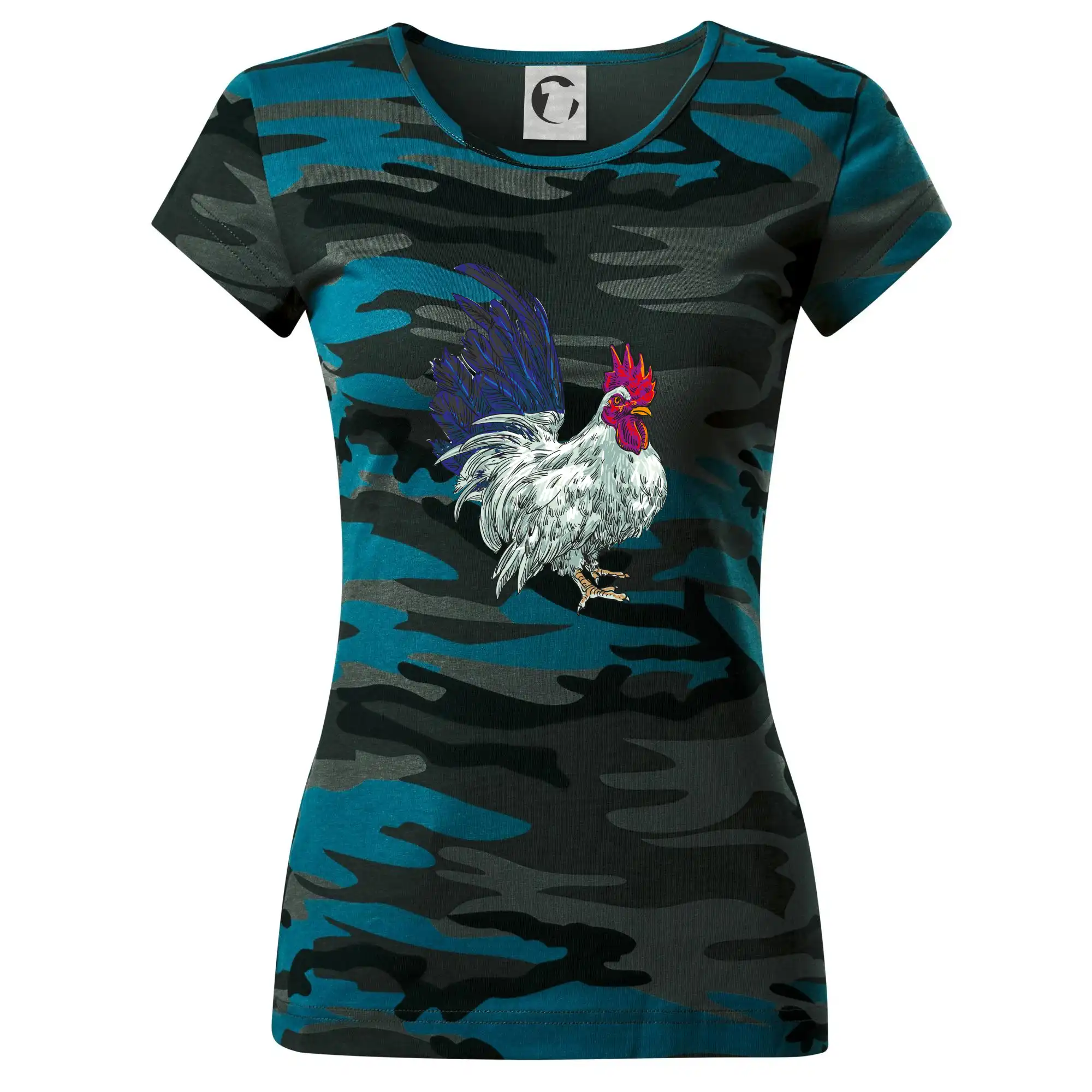 Kohout kreslený bílý