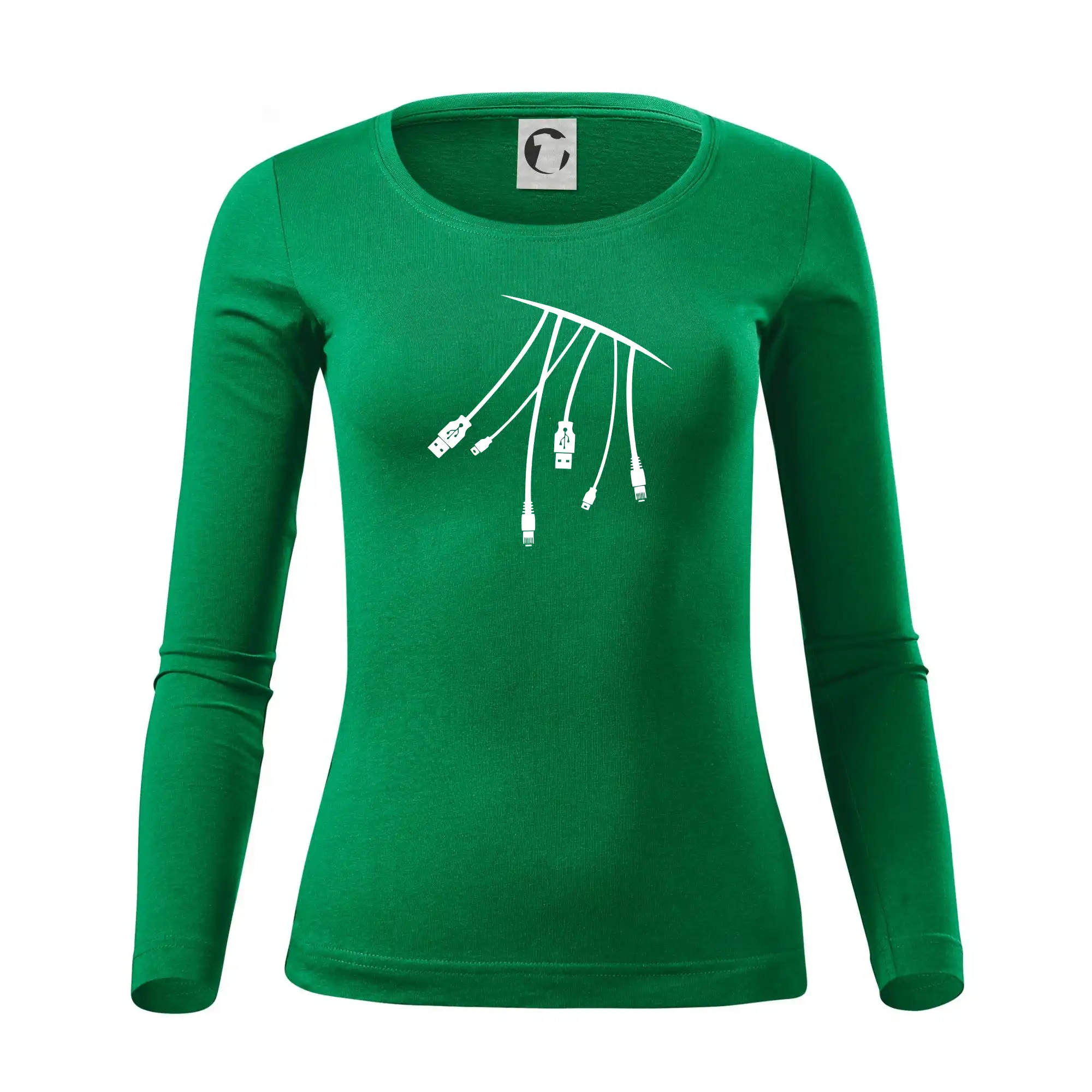 Tričká pre ajťákov - Konektory - Dámske tričko FIT-T LS - zužené