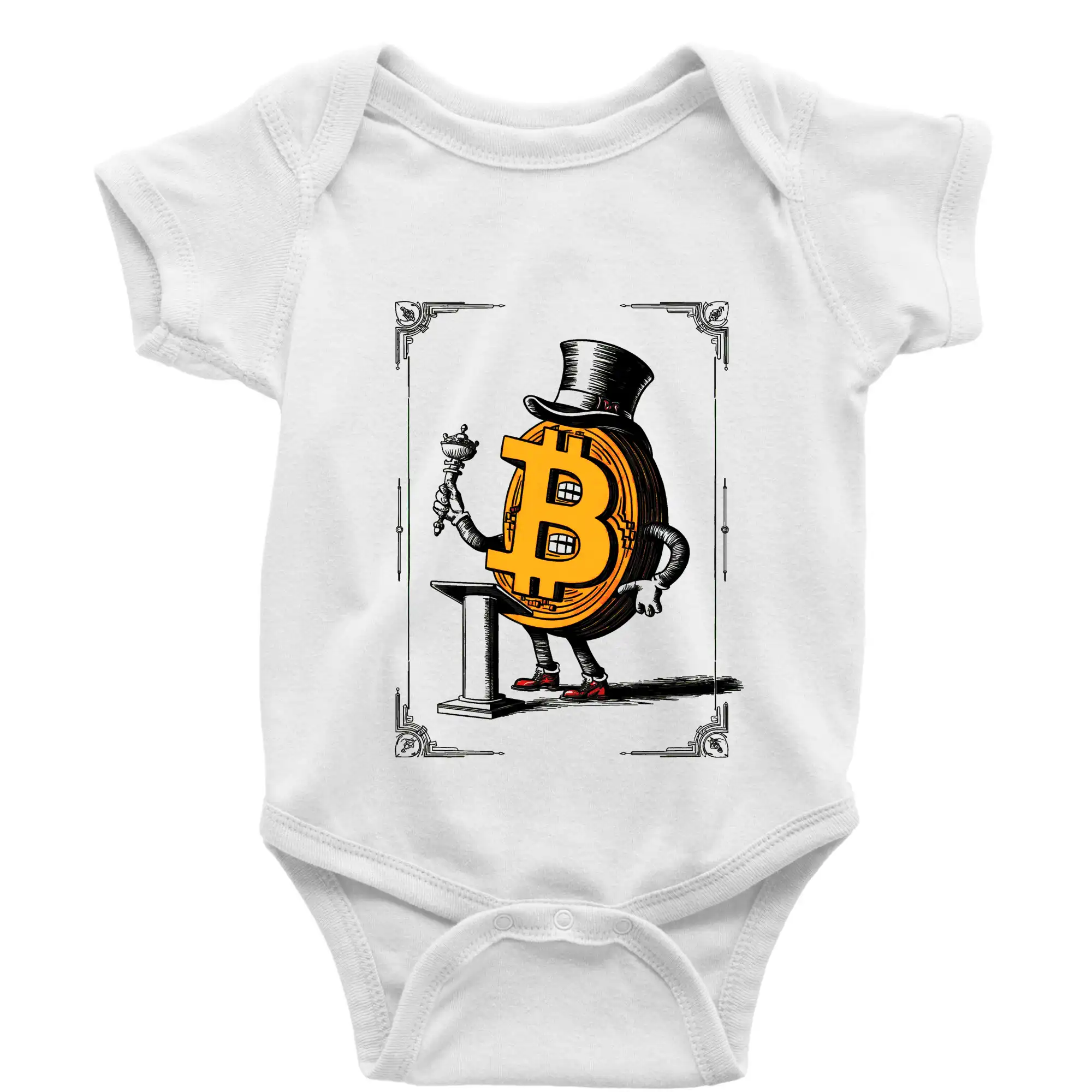 Oldschool bitcoin - Body dojčenské s krátkym rukávom