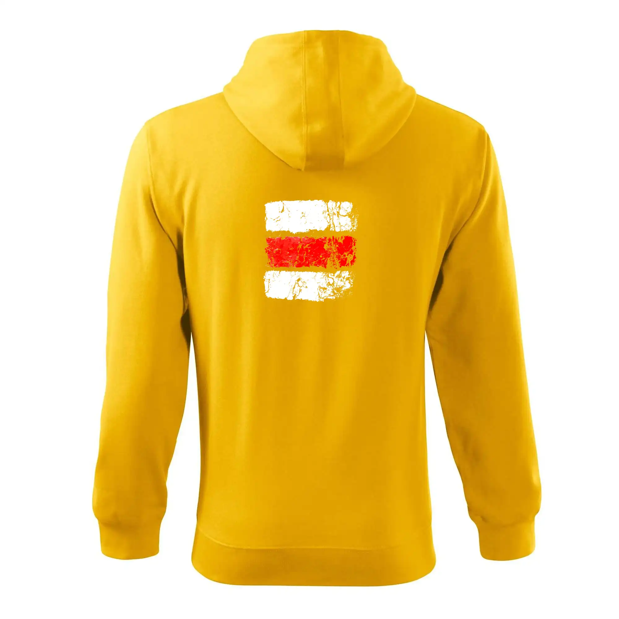 Trička pre cestovateľov - Turistická značka - červená - Mikina s kapucňou na zips trendy zipper