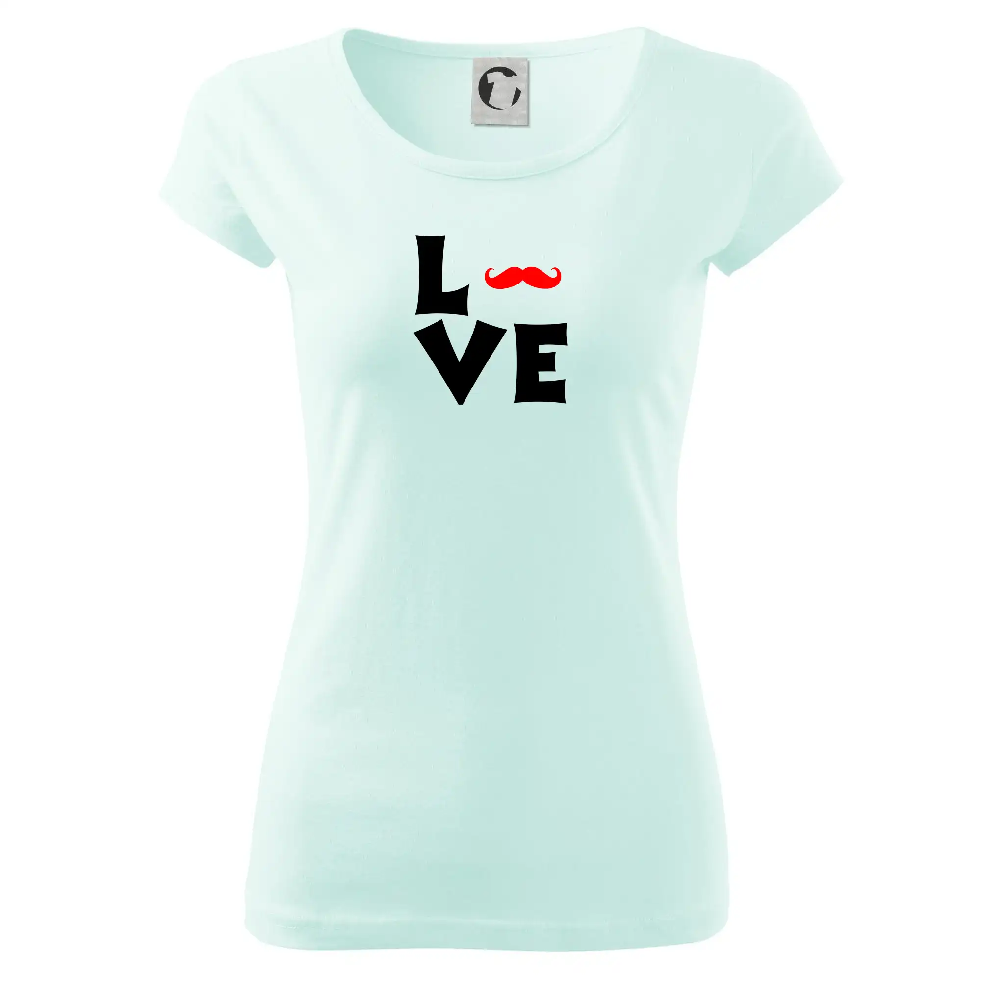 Tričká s fúzikmi - Love mustache - Dámske tričko Pure