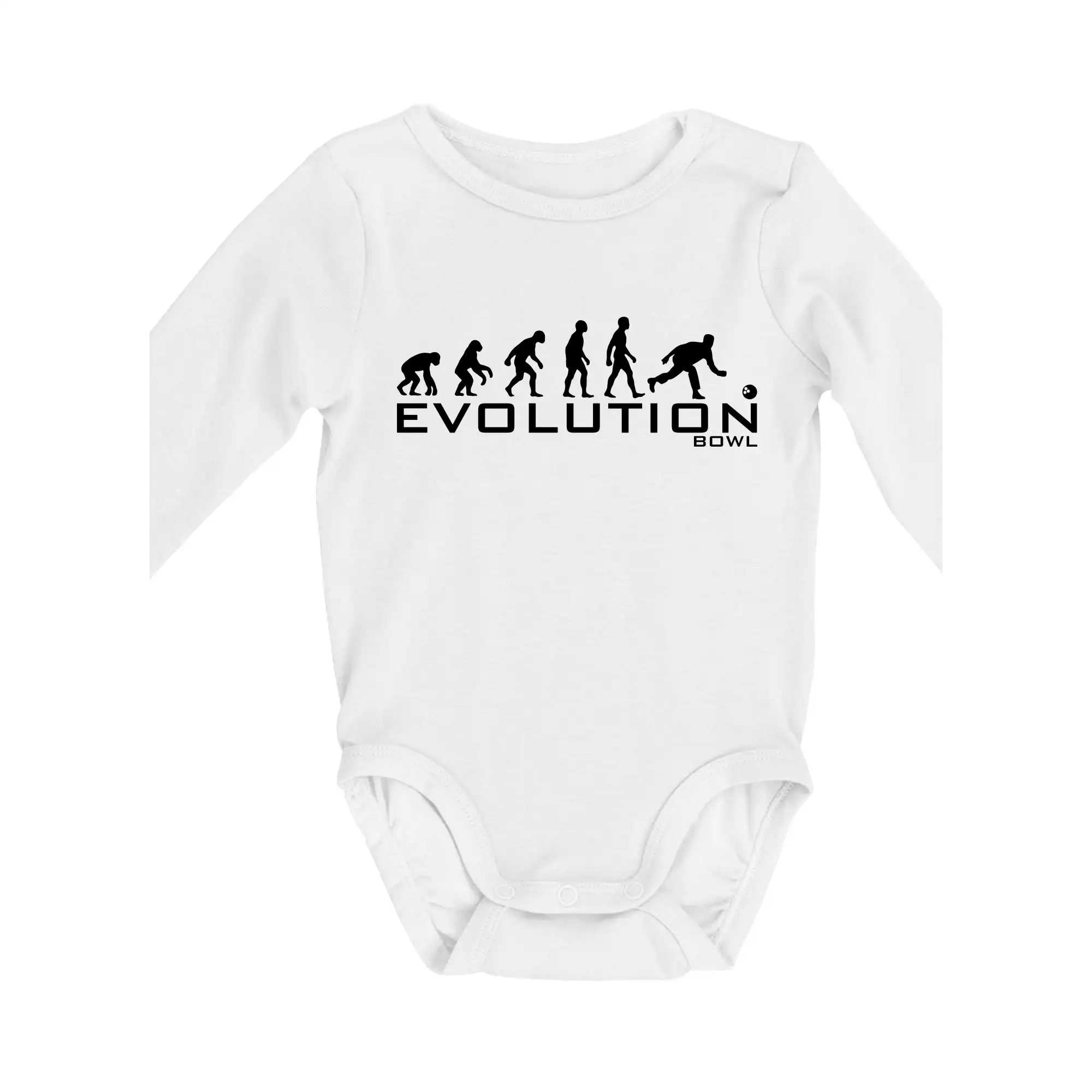Tričká s potlačou evolúcia - Evolution Bowl - Body dojčenské s dlhým rukávom