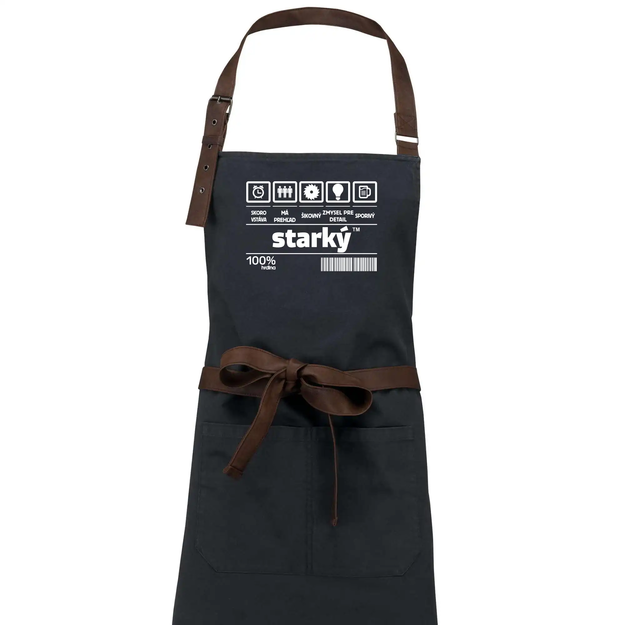 Tričká a mikiny pre dedka - Čiarový kód - starký - Zástera Vintage