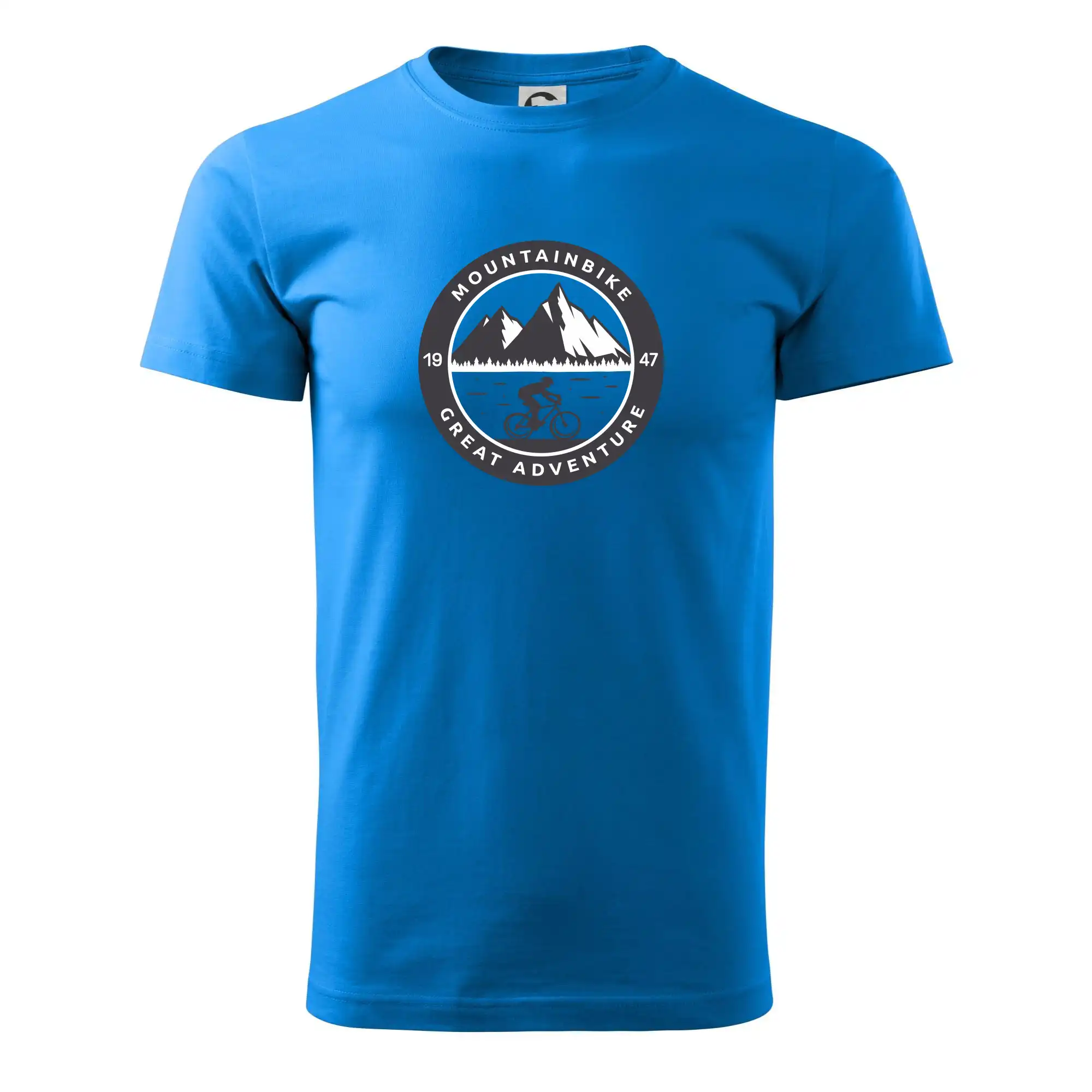 Tričko ako darček pre cyklistu - MTB logo a ročník - Pánske tričko nižšej gramáže