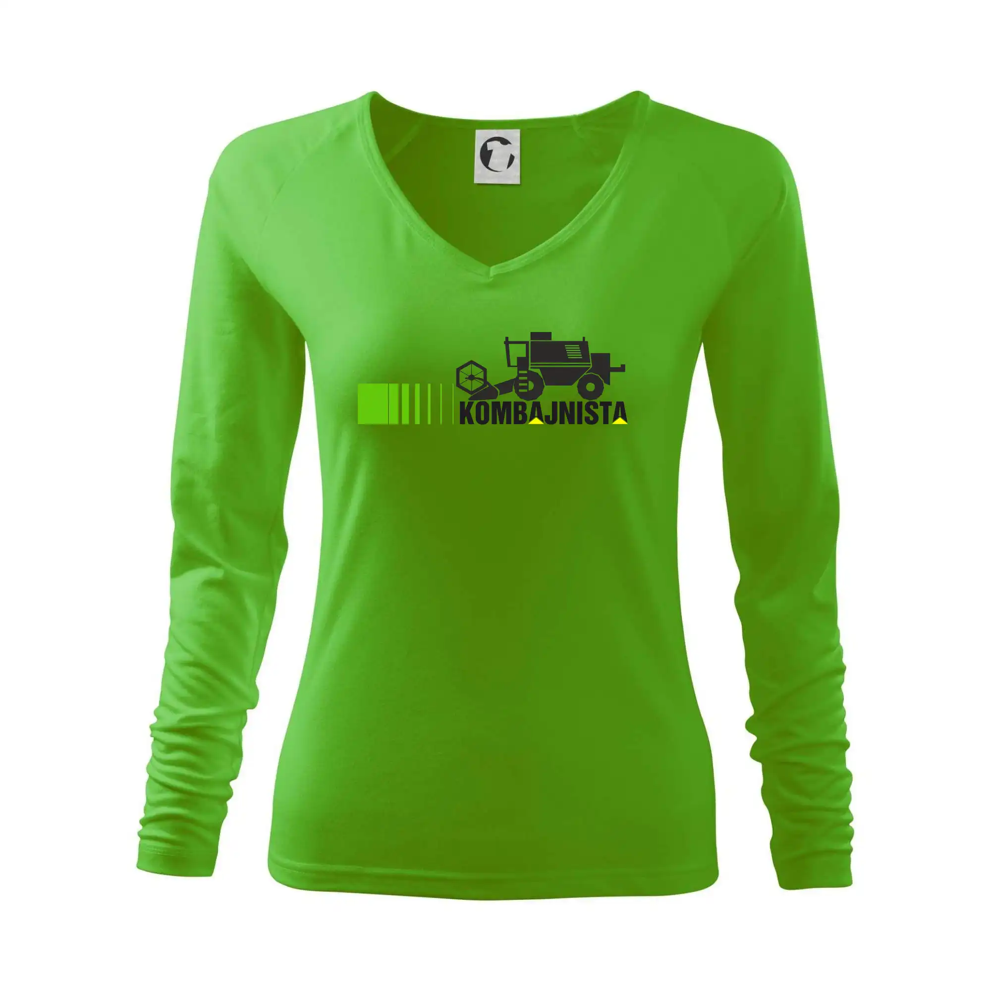 Kombajnista zelená a žltá - Tričko dámske Elegance