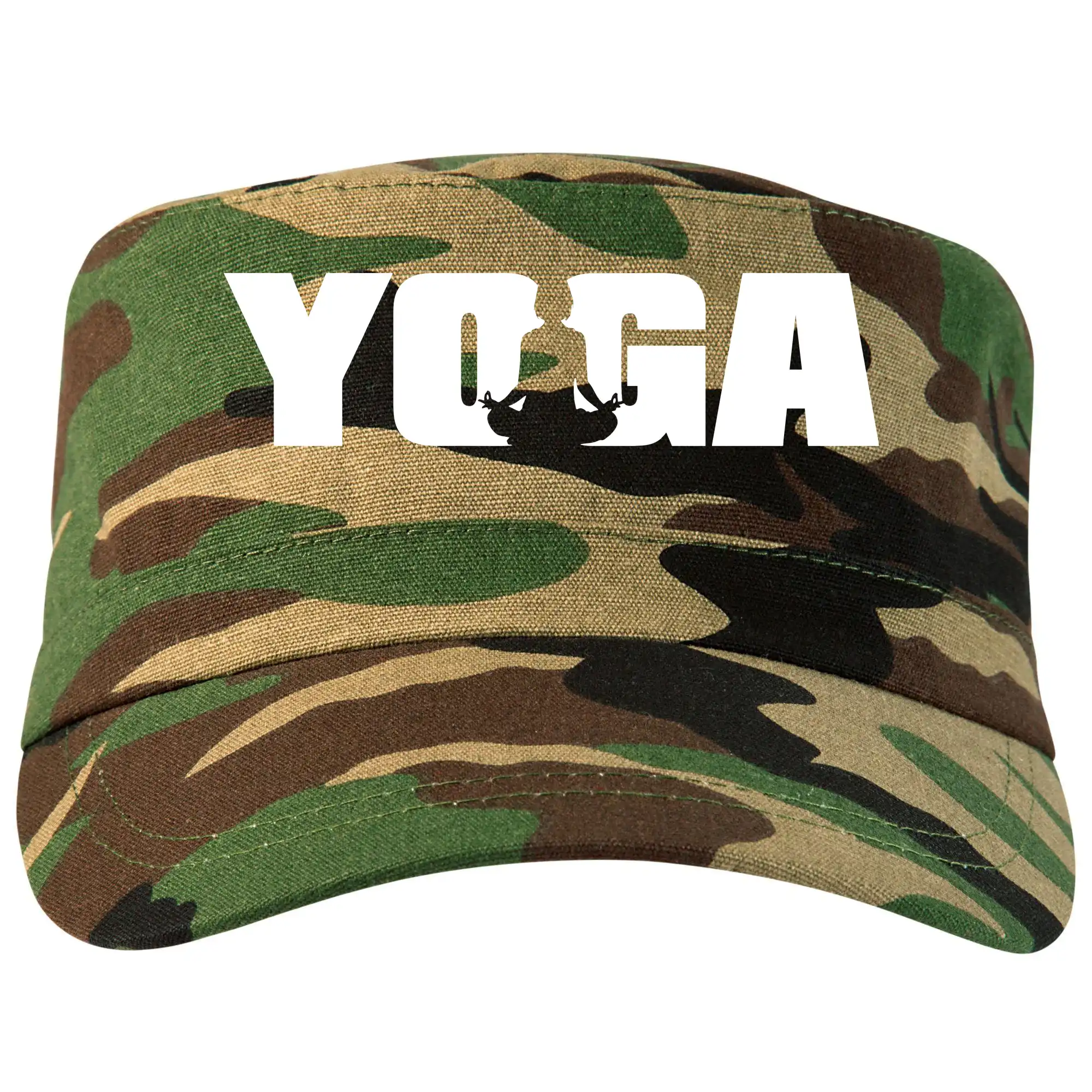 Tričká na jógu - Yoga nápis - Šiltovka CAMO
