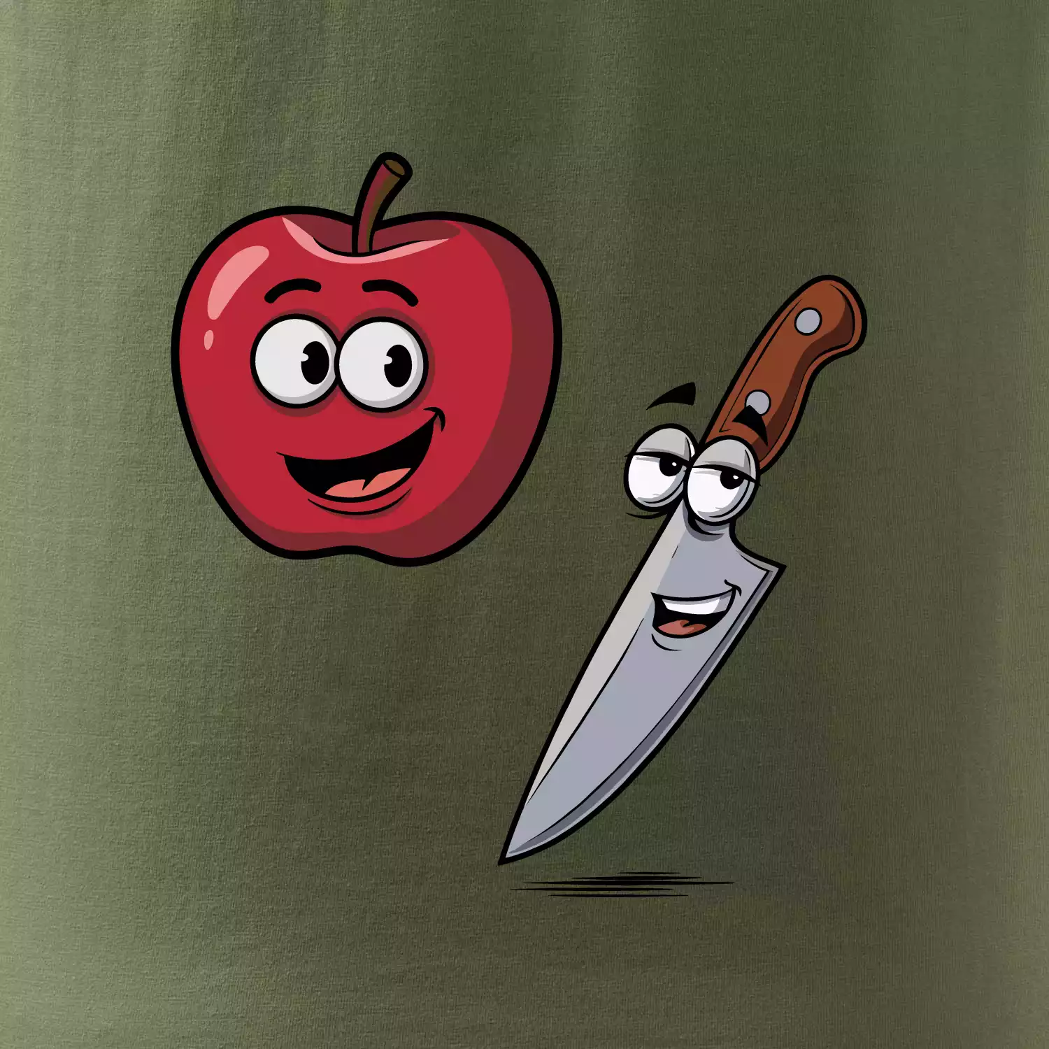 Parové triko - Jablko a nůž