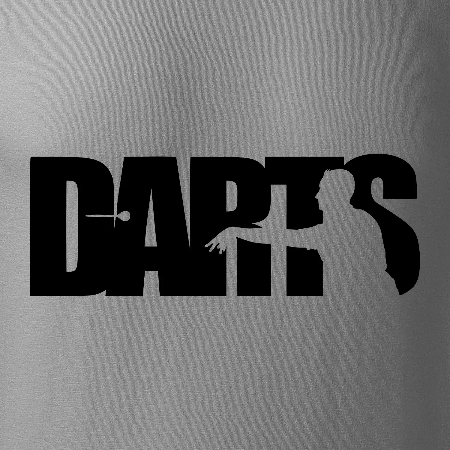 Darts - nápis se šipkařem