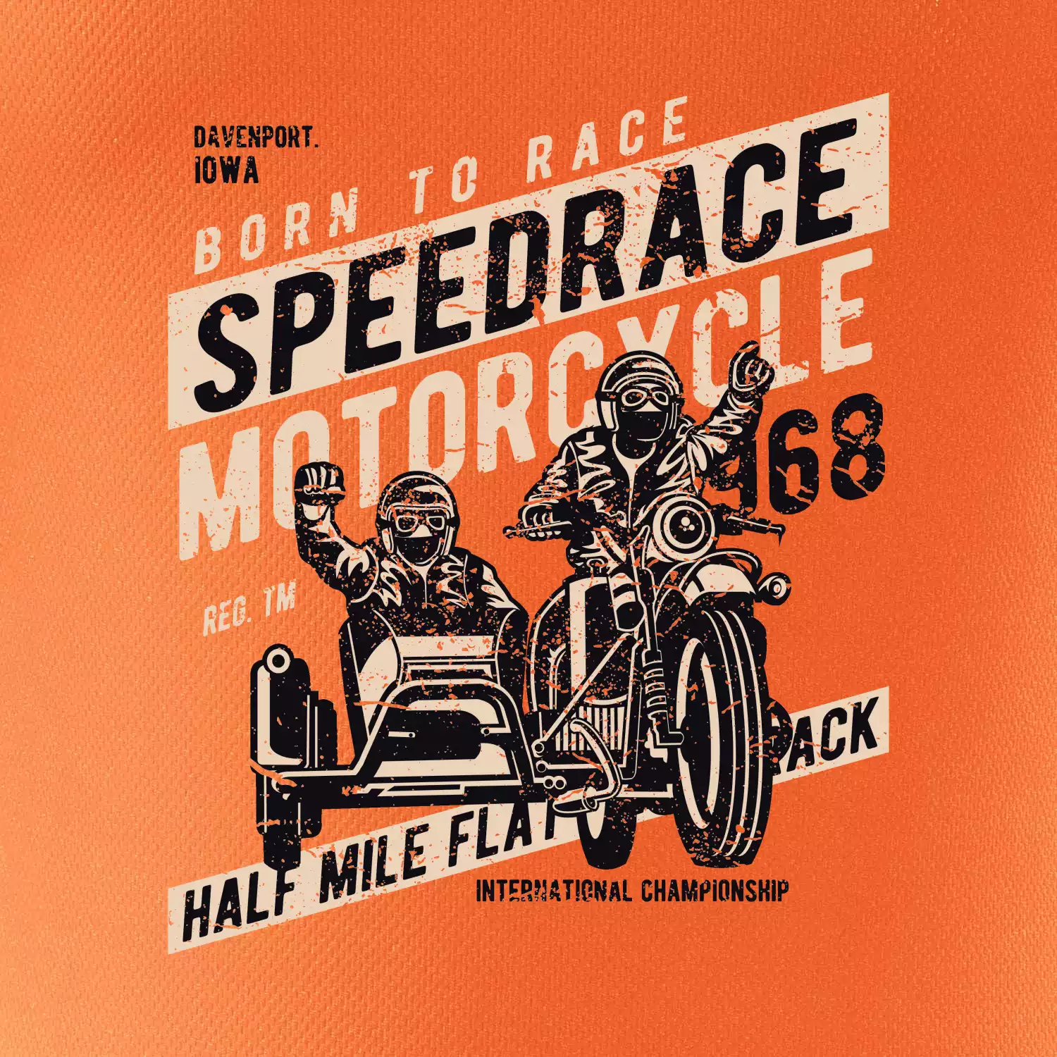 Speedrace motrcycle half mile