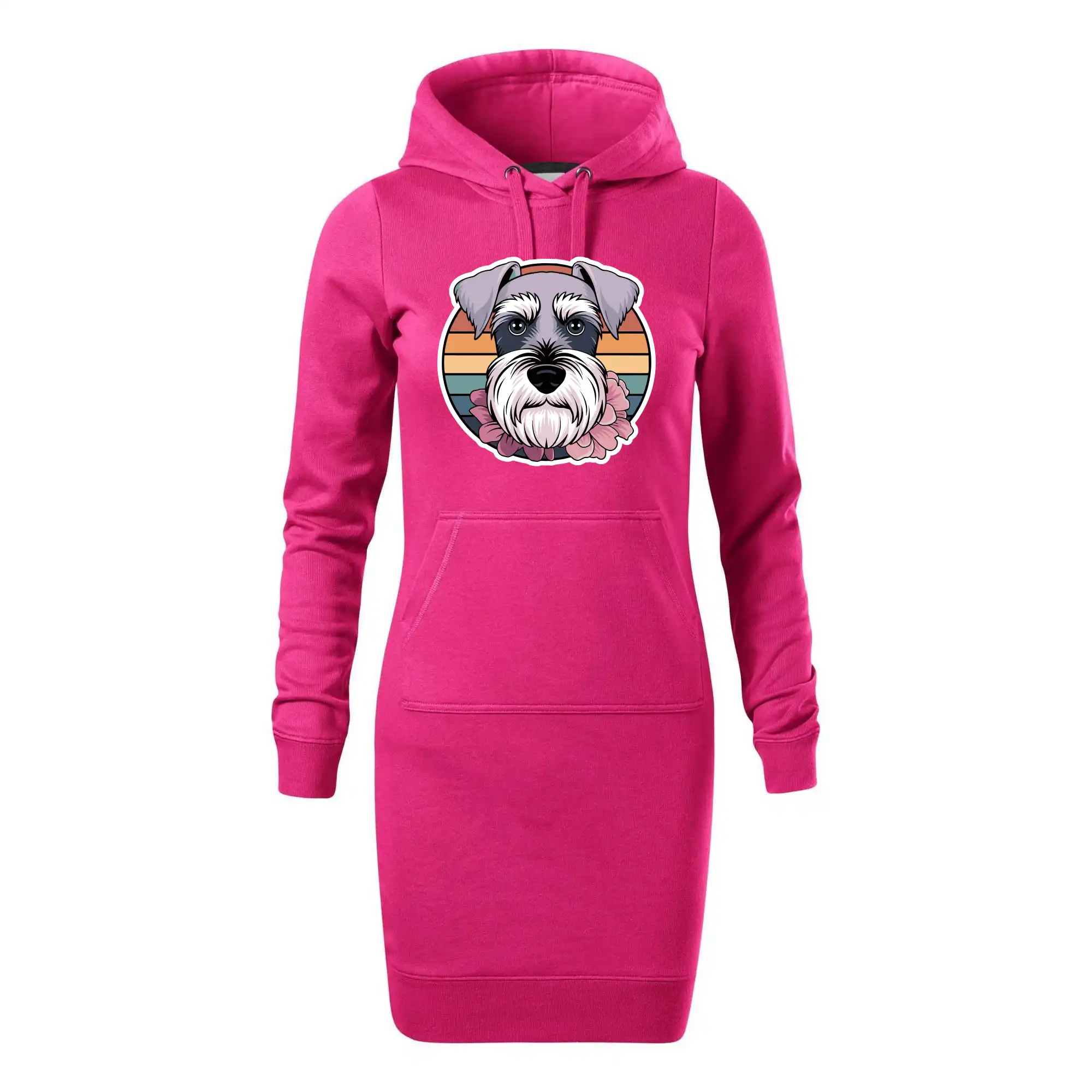 Knírač - fenka a květiny