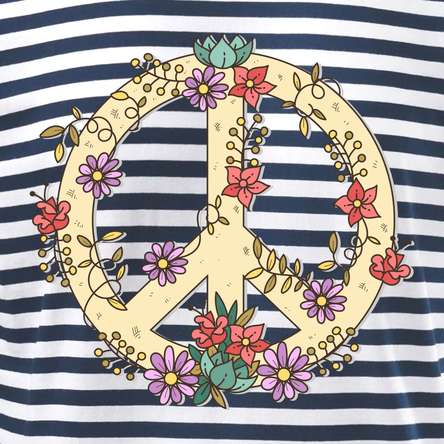 Peace symbol pískový