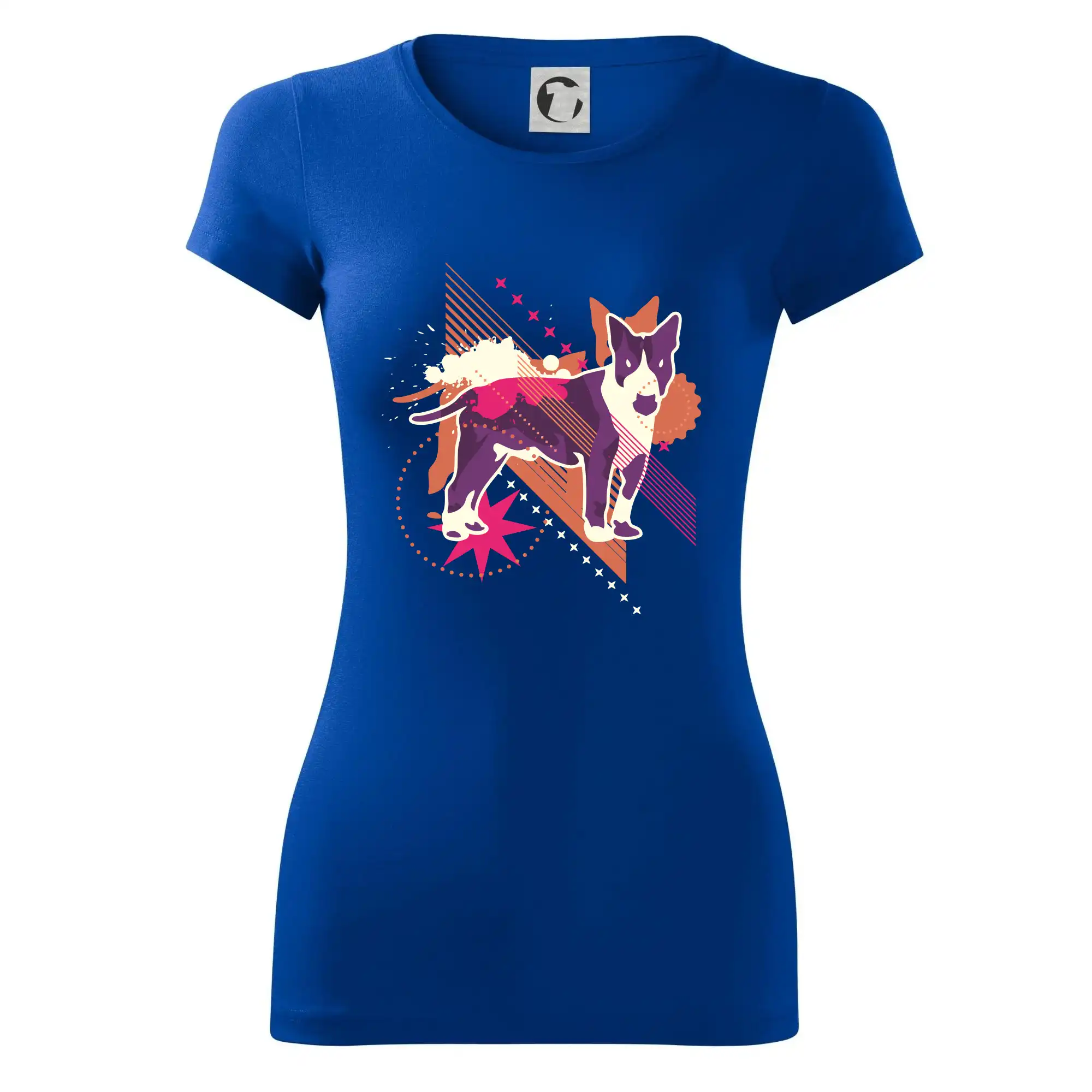 Pes abstrakce fialový