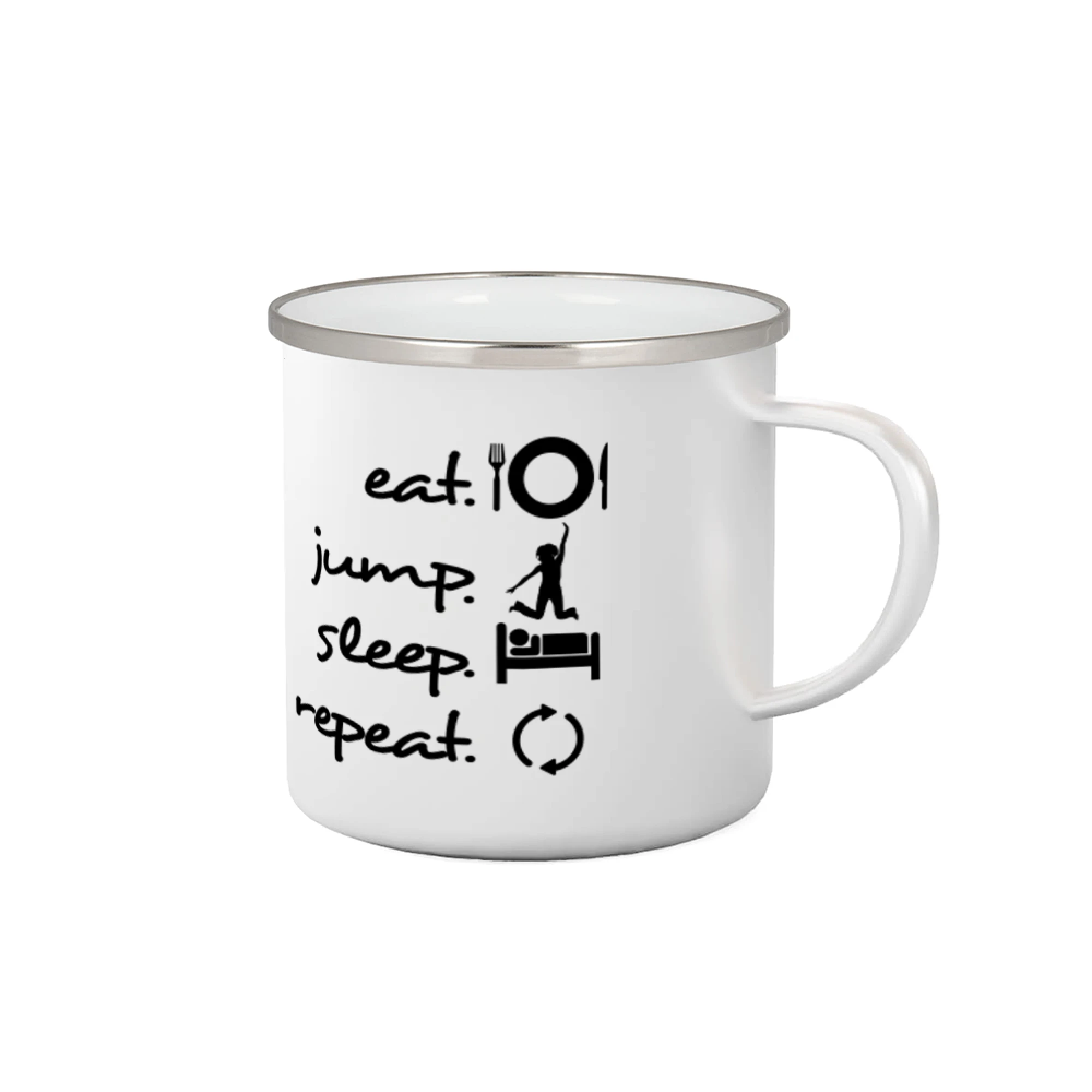 Tričká na jump - Eat jump sleep repeat - Plecháčik