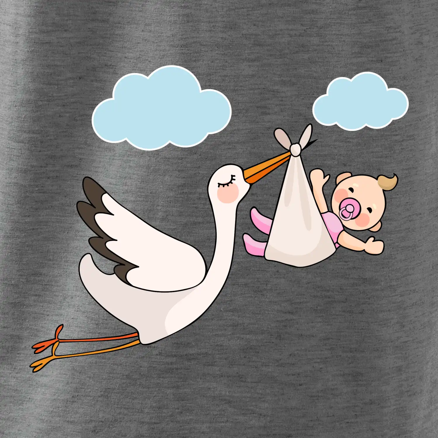 Čáp čekáme miminko - holka