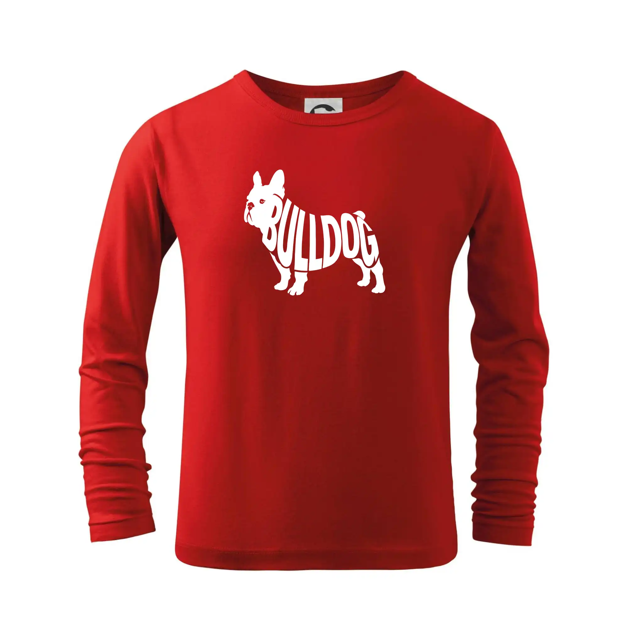 Ostatné psie plemená - Bulldog nápis v tele - Tričko detské Long Sleeve