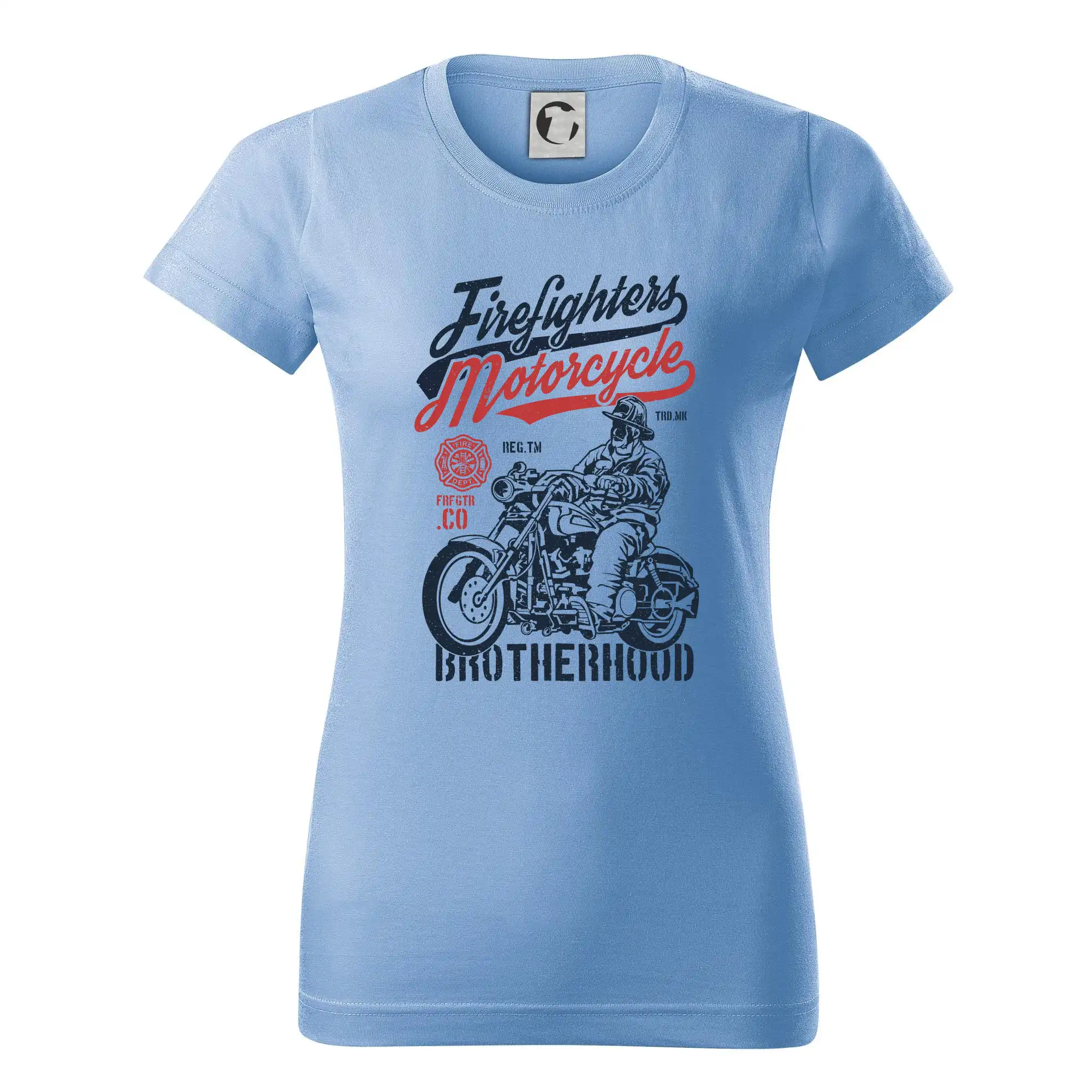 Originálne tričká pre hasičov - Firefighters Motorcycle - Dámske tričko basic - ľahko voľnejšie a dlhšie