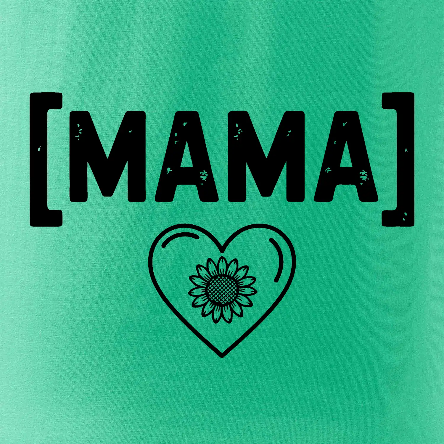 Máma nápis a srdce a slunečnice SK