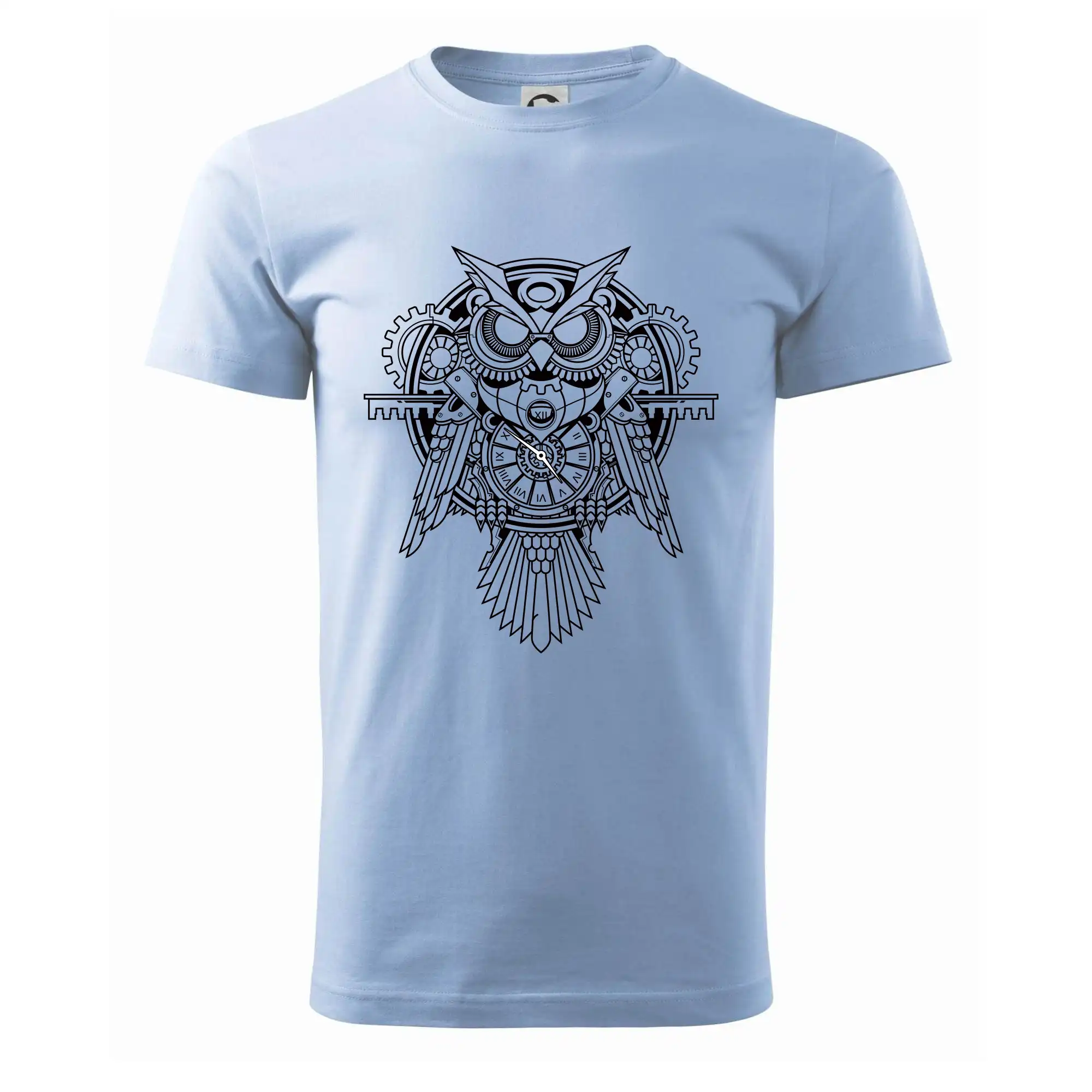 Steampunk sova černobílá