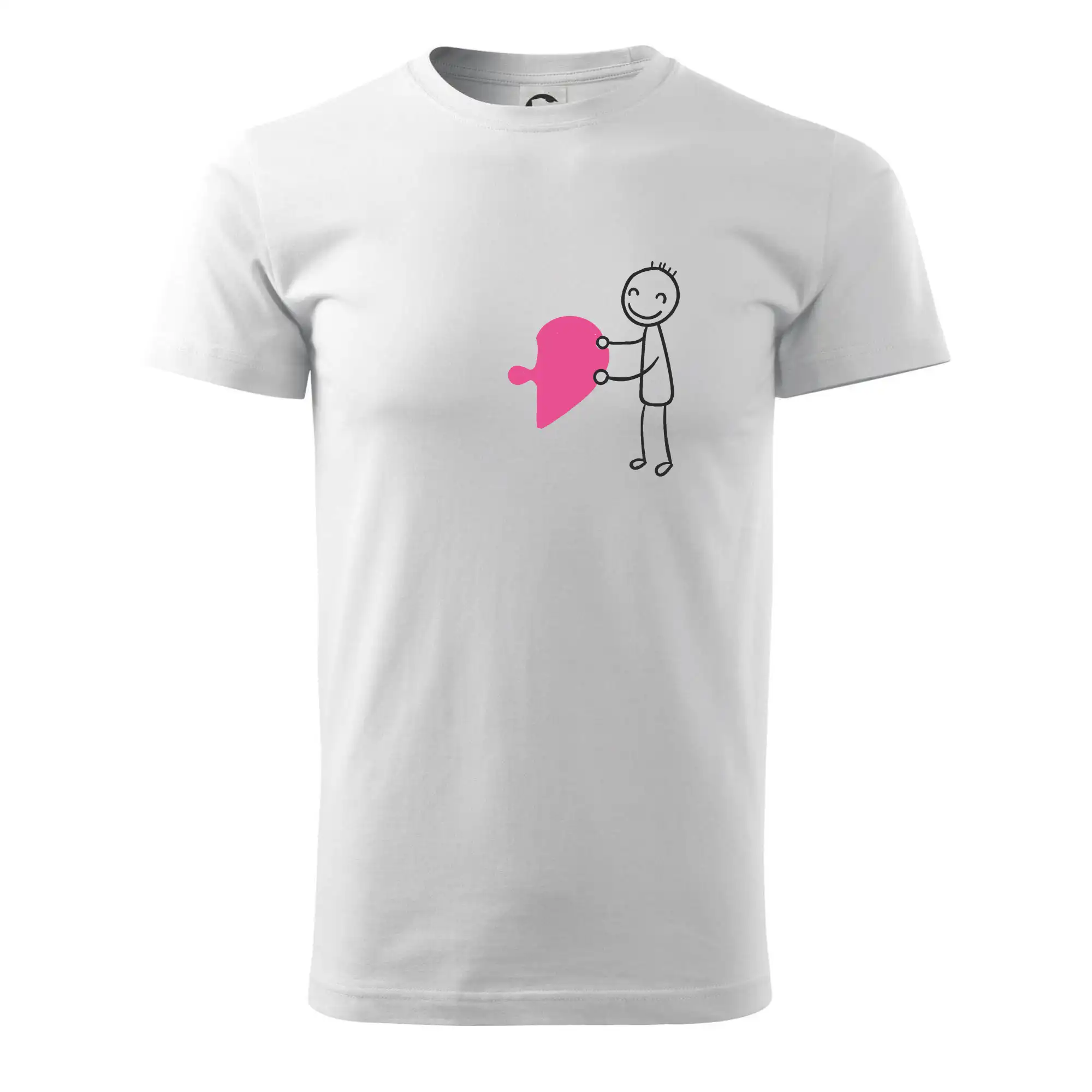 Párové tričká puzzle postavička - Tričko extra veľké  (5-8XL)