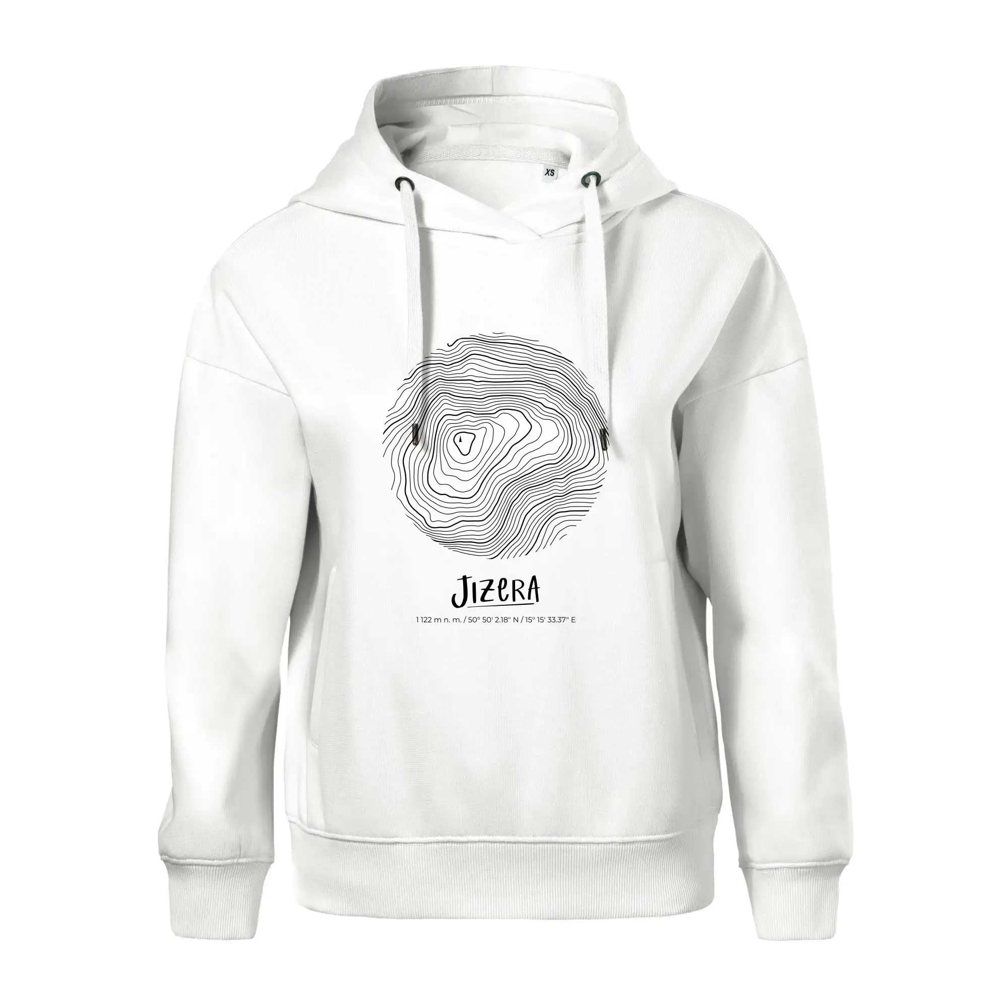 Jizera - vrstevnice v kruhu