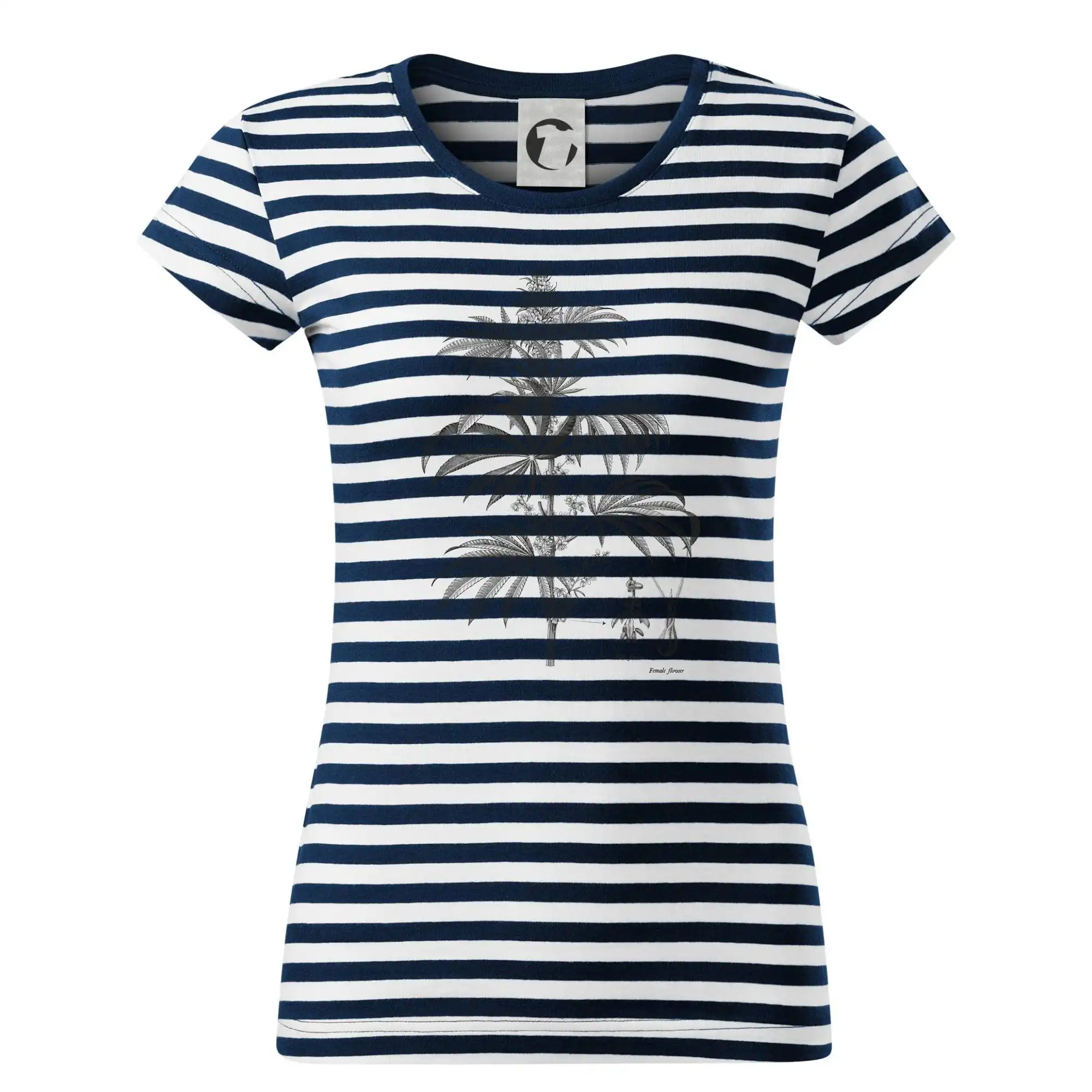 Konopí kytka černobílá