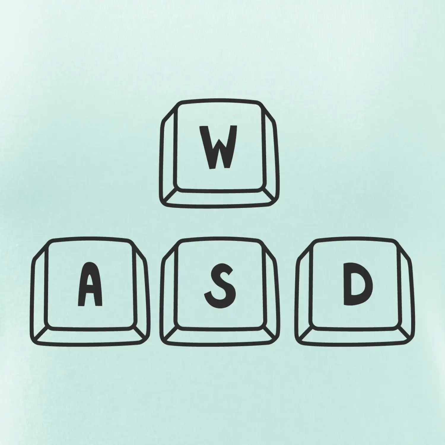 WASD klávesy - prso