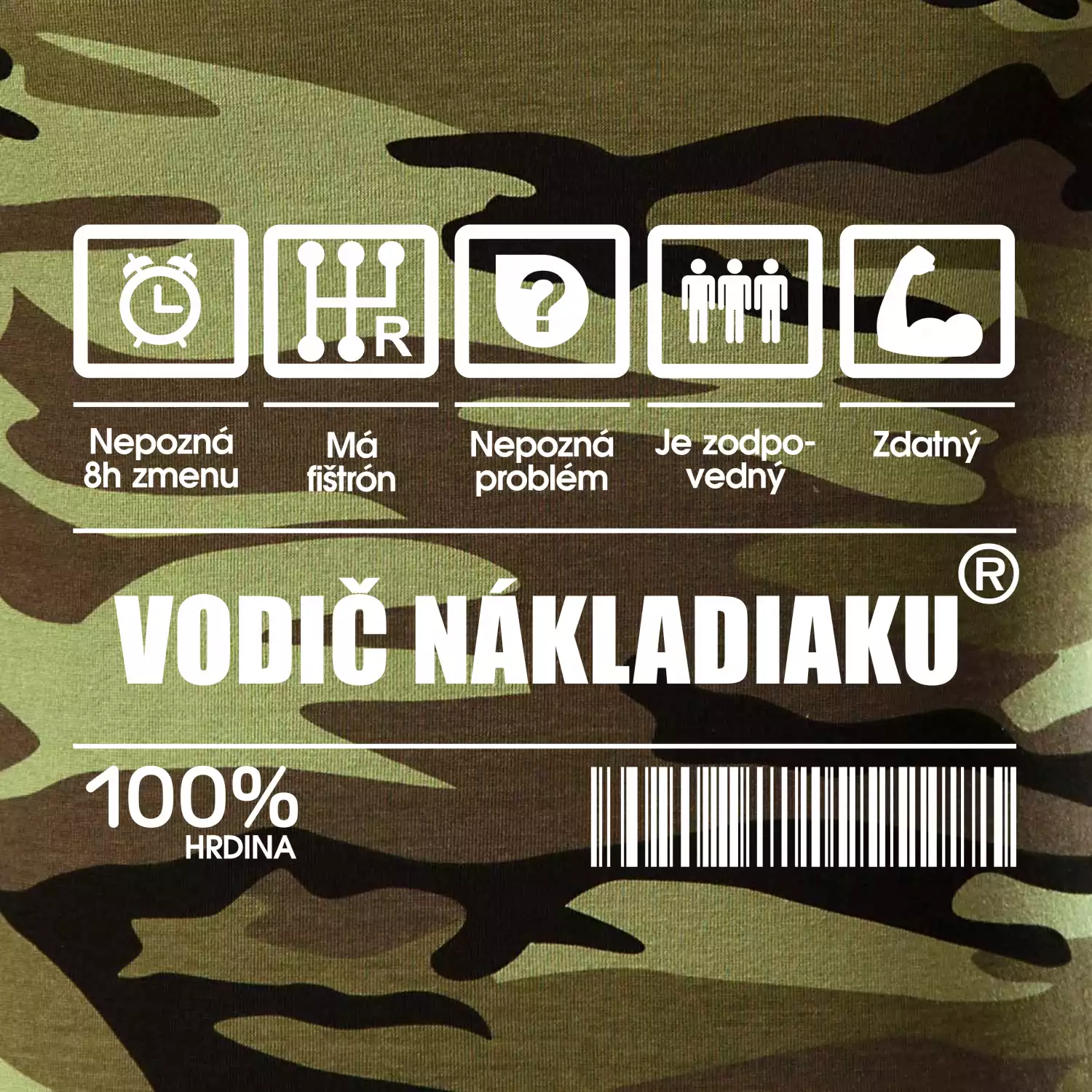 Čiarový kód - Vodič nákladiaku