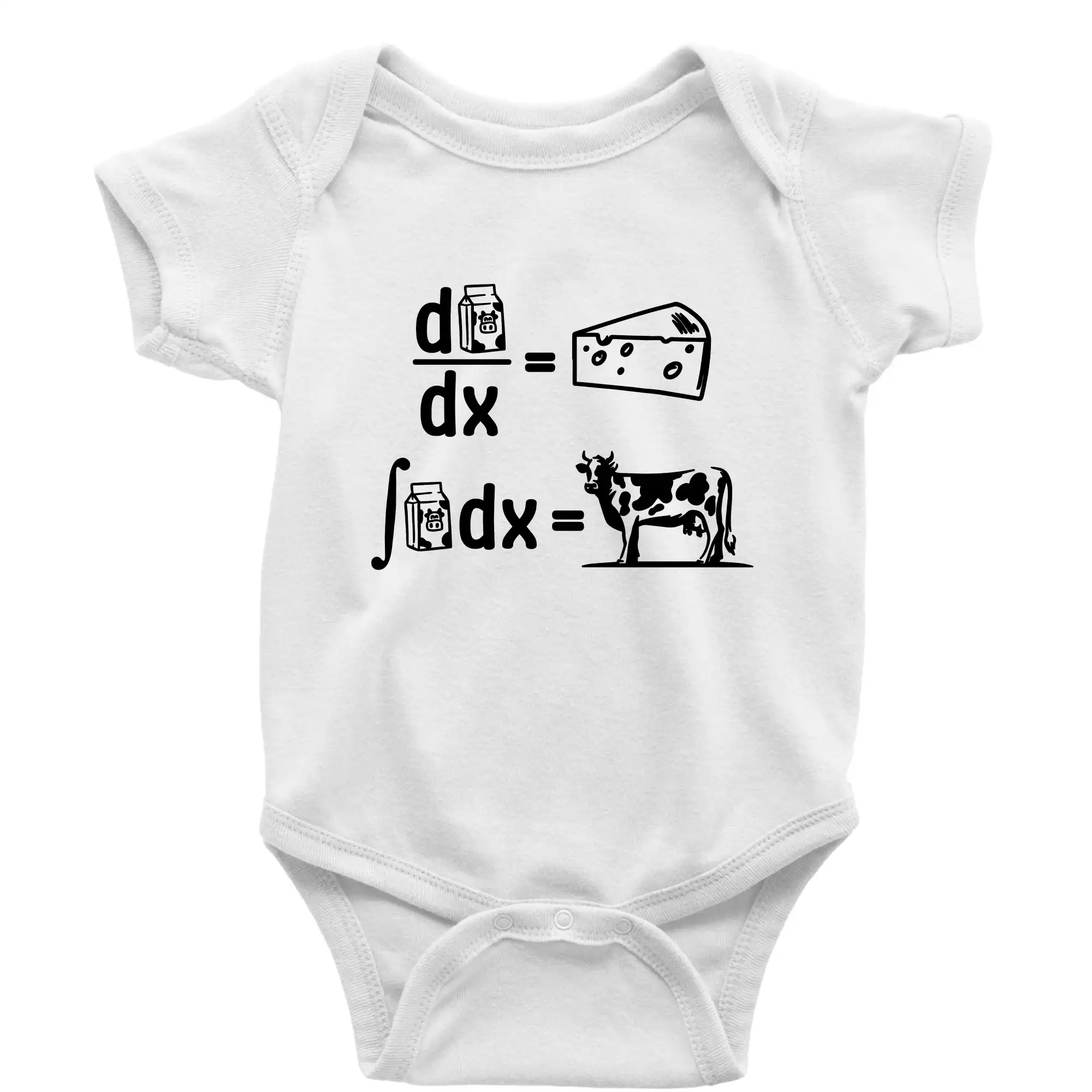 Vtipné tričká pre matematiky - Matematika mlieko - Body dojčenské s krátkym rukávom