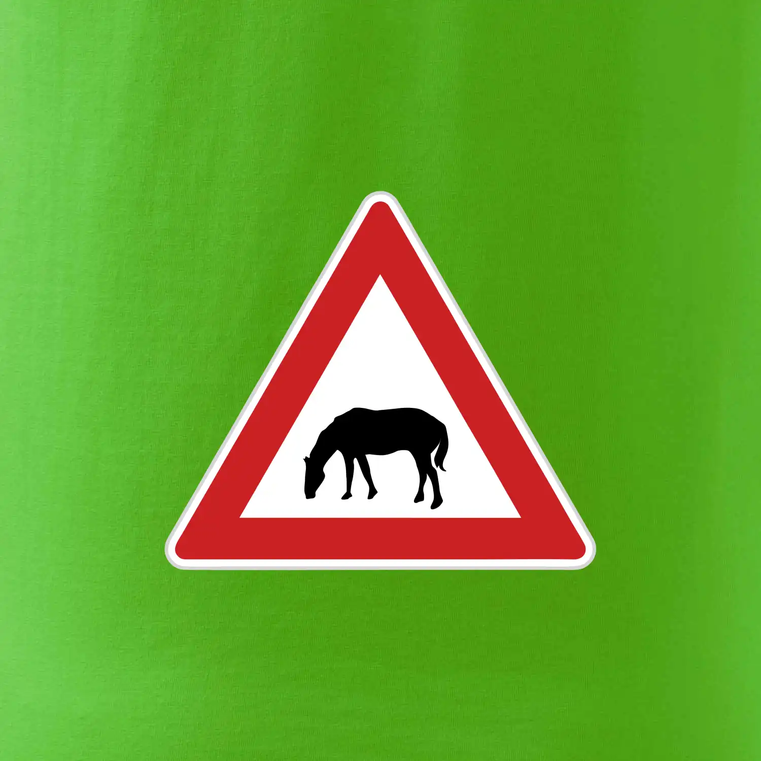 Dopravní značka - Pozor pasoucí se kůň