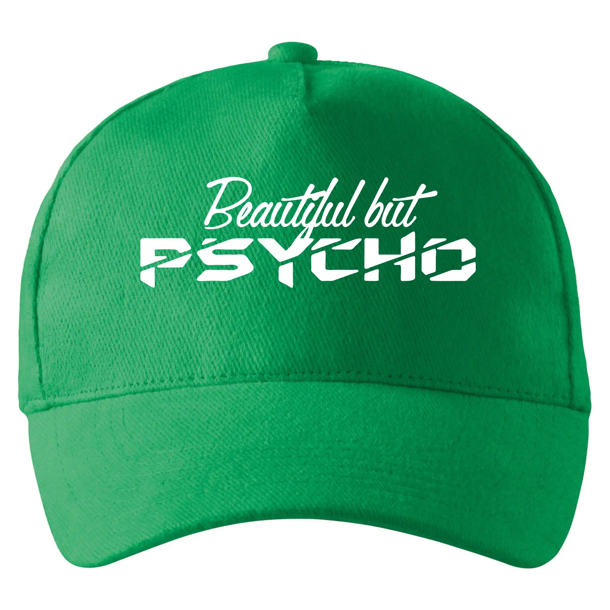 Tričká na párty - Beautiful but PSYCHO - Šiltovka so zahnutým šiltom a mosaznou sponou