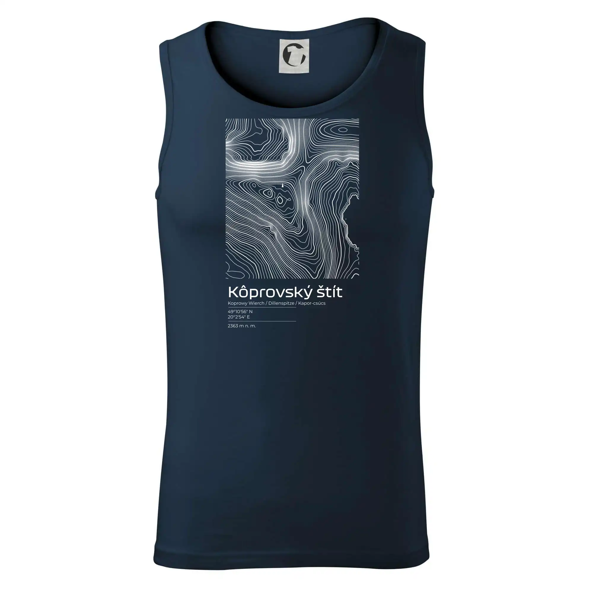 Kôprovský štít - vrstevnice v obdélníku