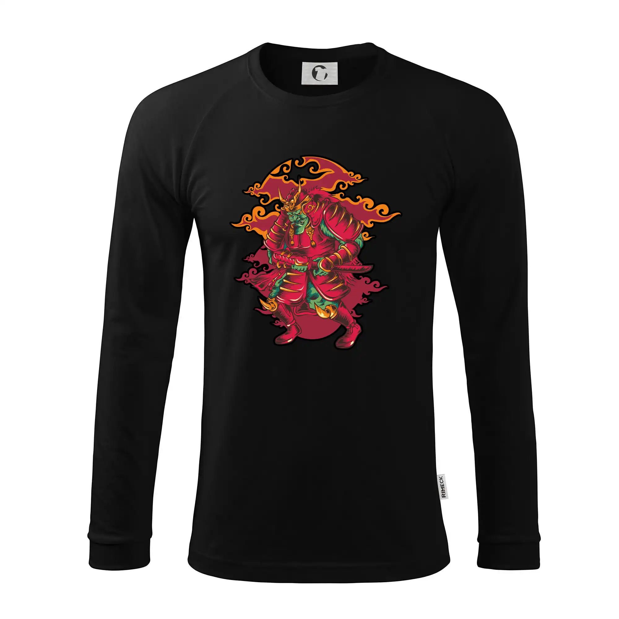 Tričká s japonskou tematikou - Red samurai - Pánske tričko s dlhým rukávom LS130
