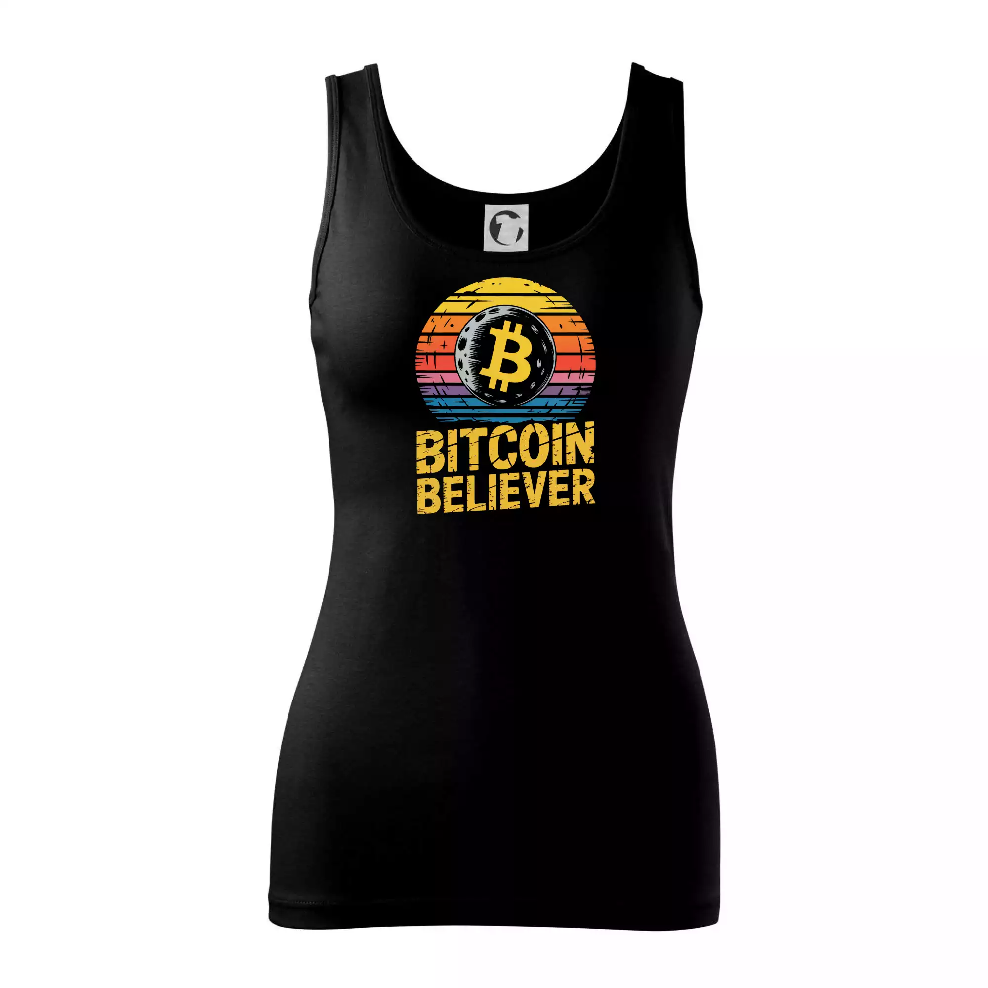 Bitcoin Believer Vintage retro sunset