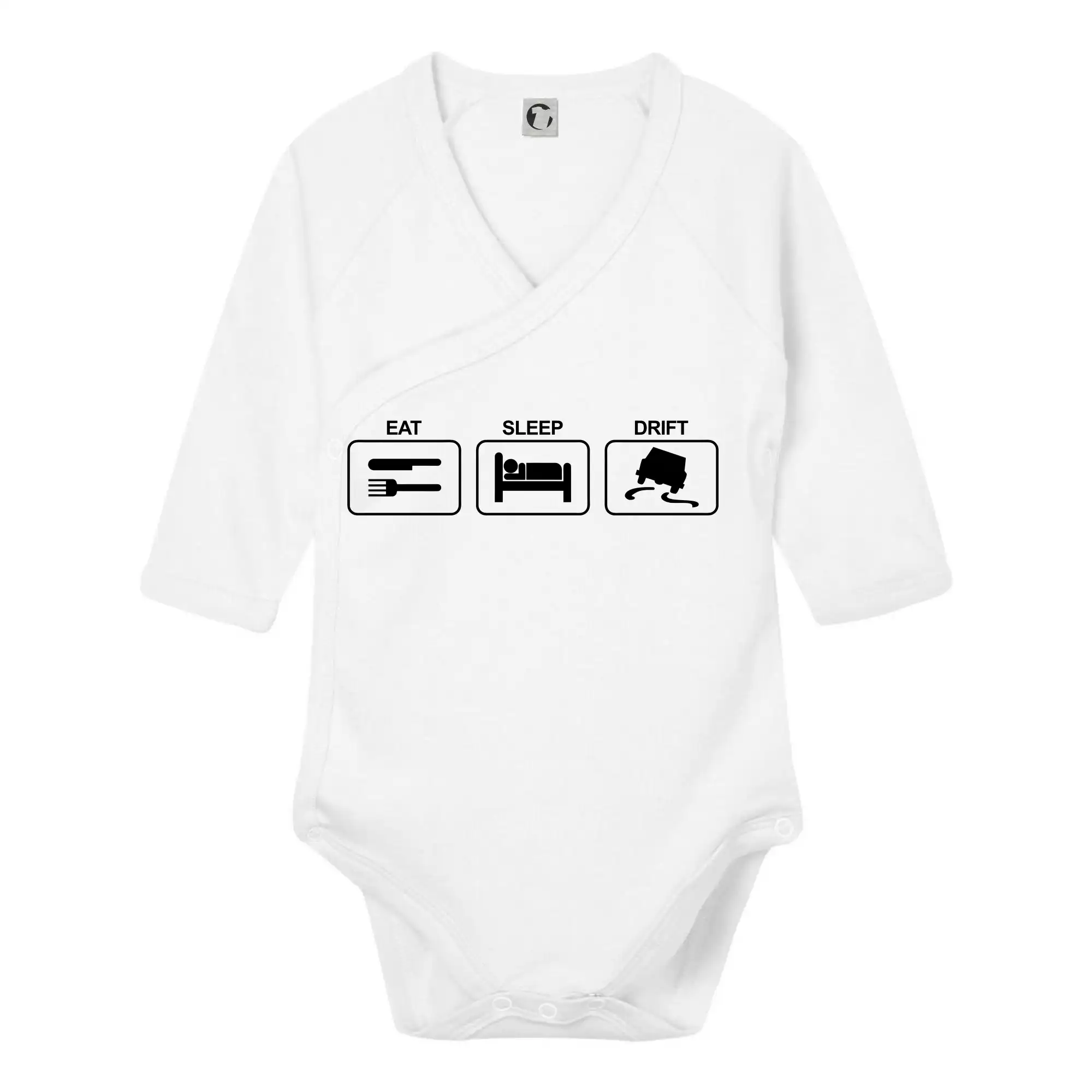 Eat sleep repeat - Eat sleep Drift - Body zavinovacie s dlhým rukávom