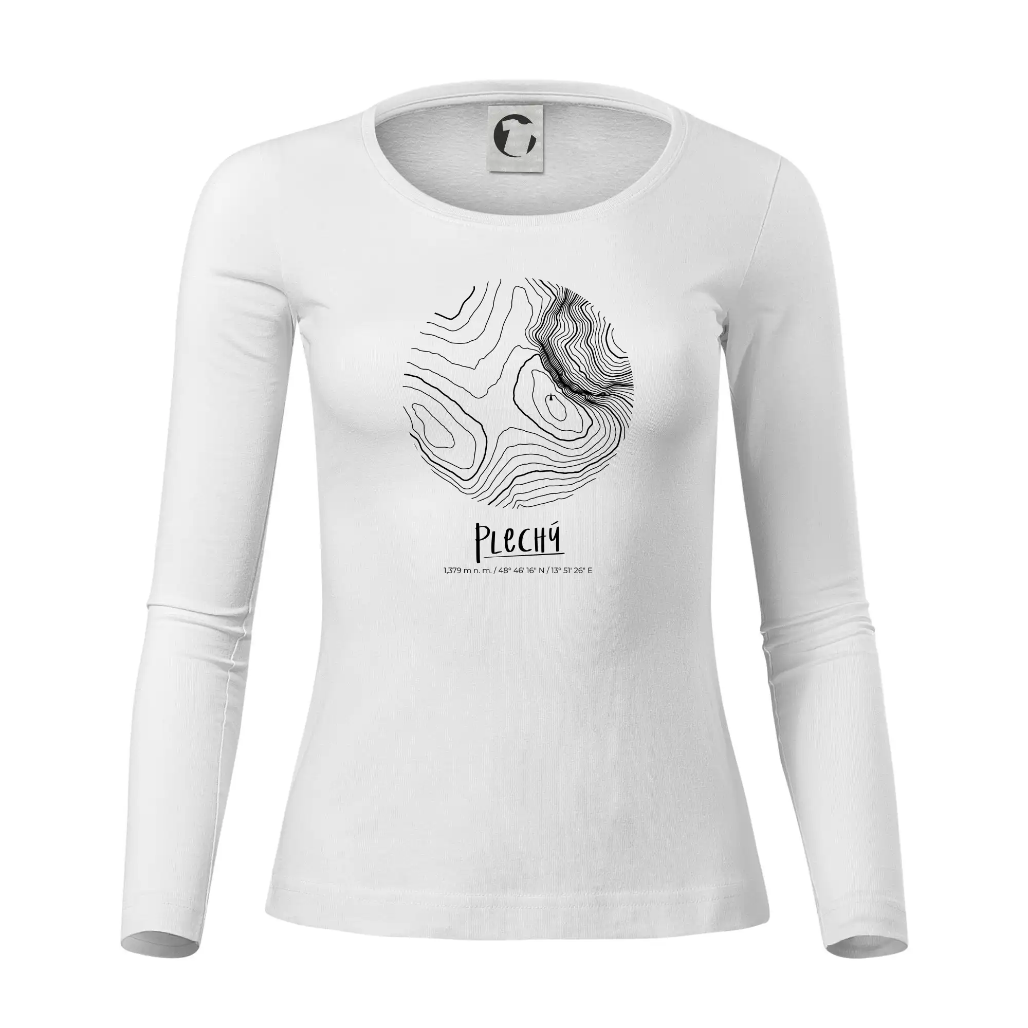 Plechý - vrstevnice v kruhu