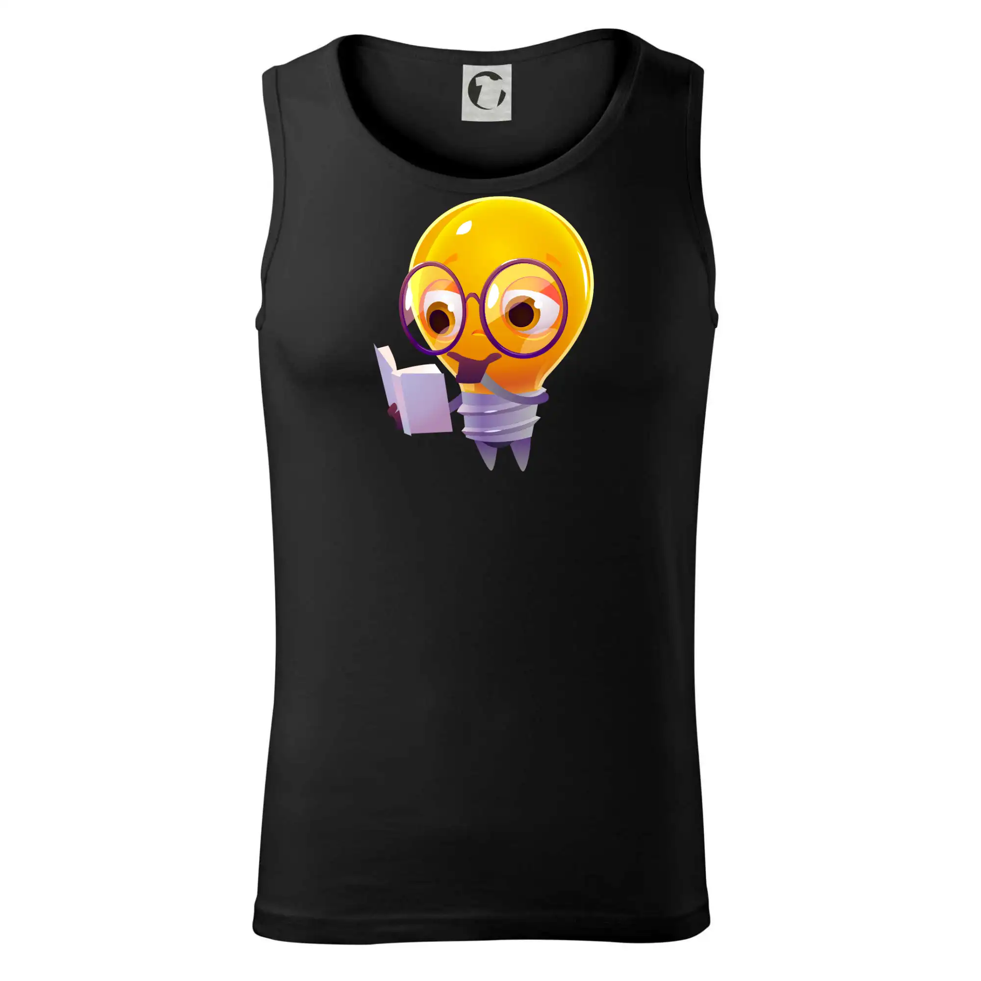 Žárovka přemýšlí nad knihou