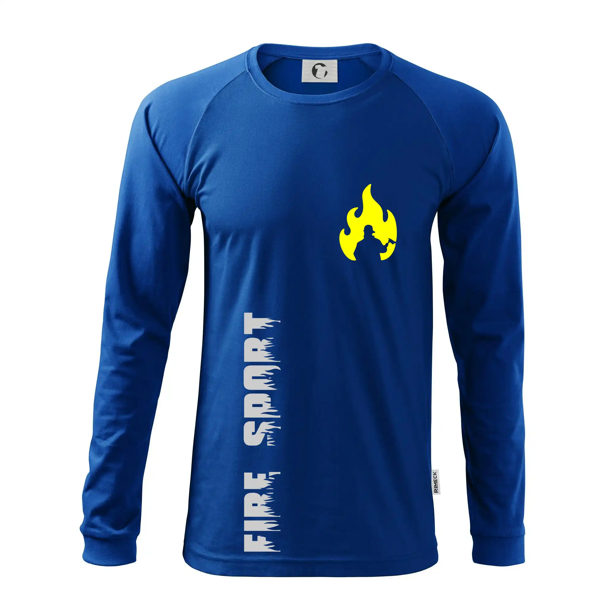 Originálne tričká pre hasičov - DHZ - Váš názov - FLUO + Reflexná potlač - Pánske tričko s dlhým rukávom LS130