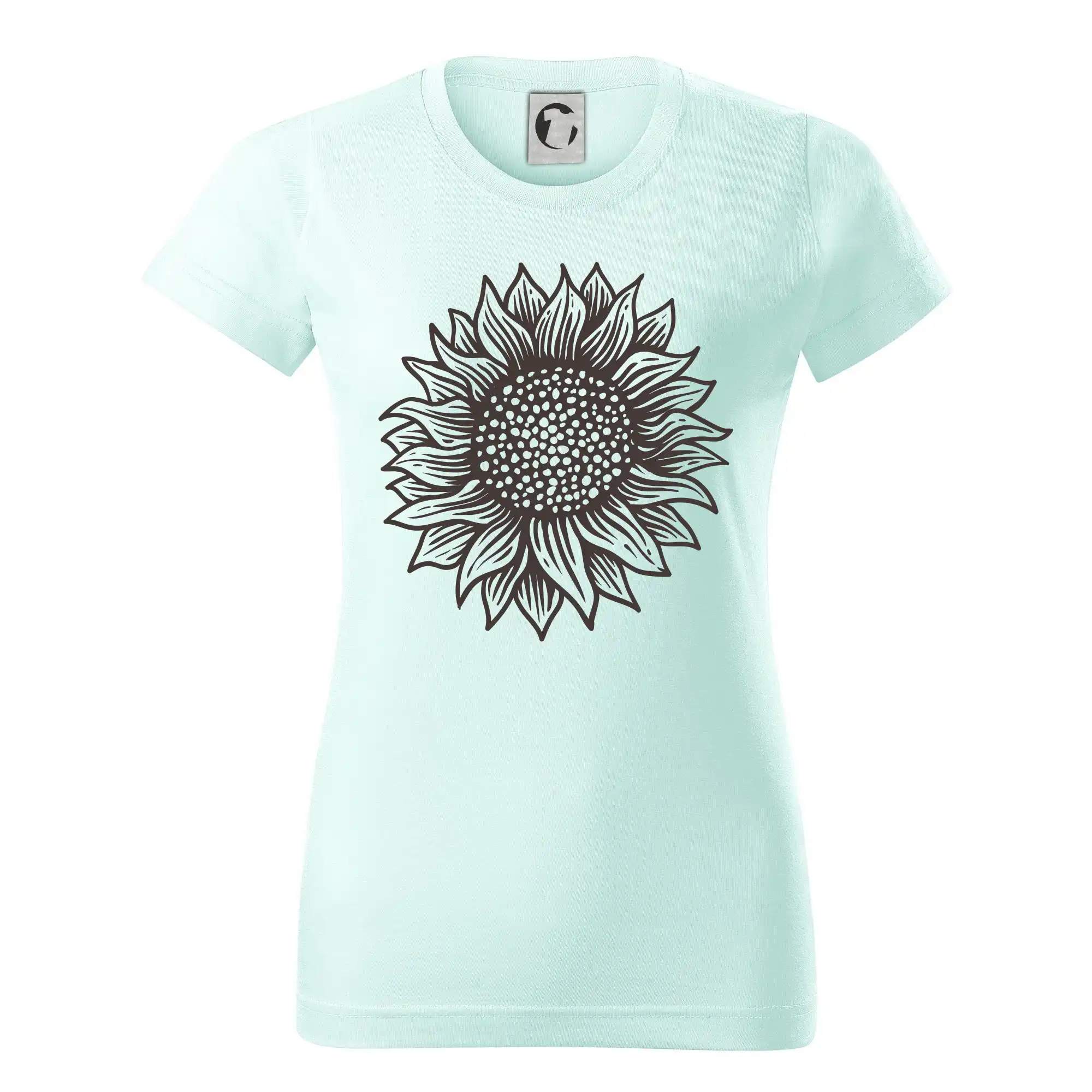 Slunečnice kreslená černobílá