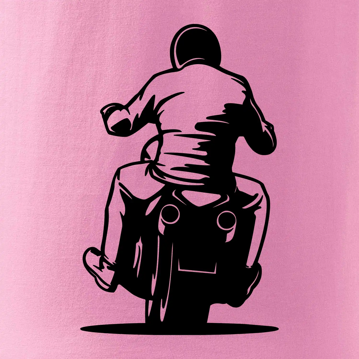 Motorkář na zádech - chopper