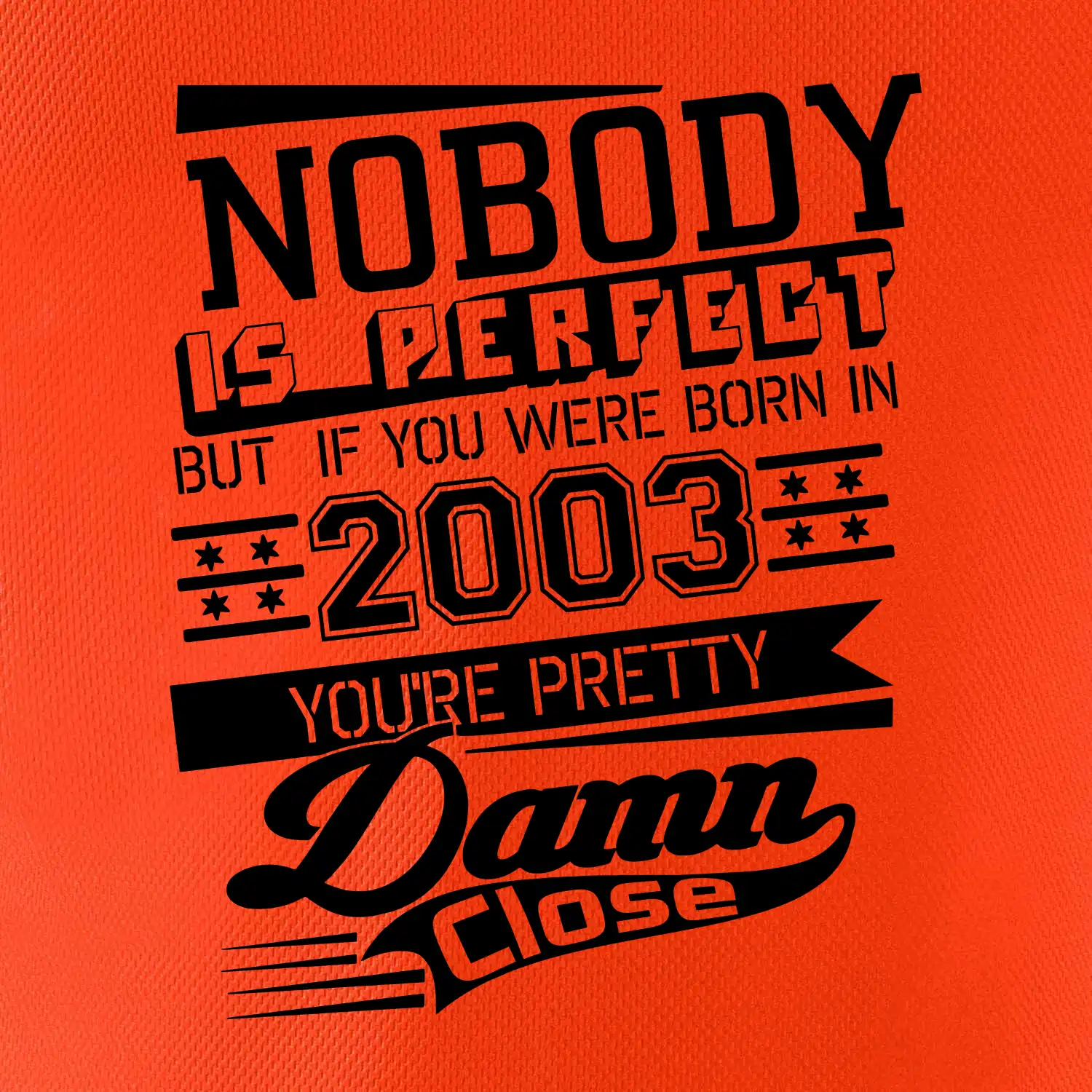 Nobody is perfect - 2003