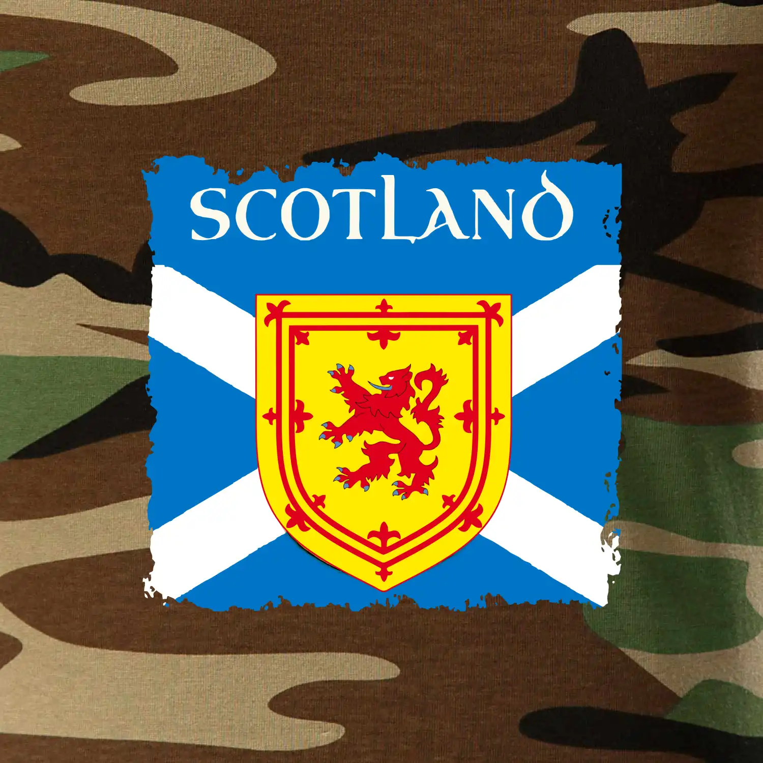 Skotská vlajka s erbem lva