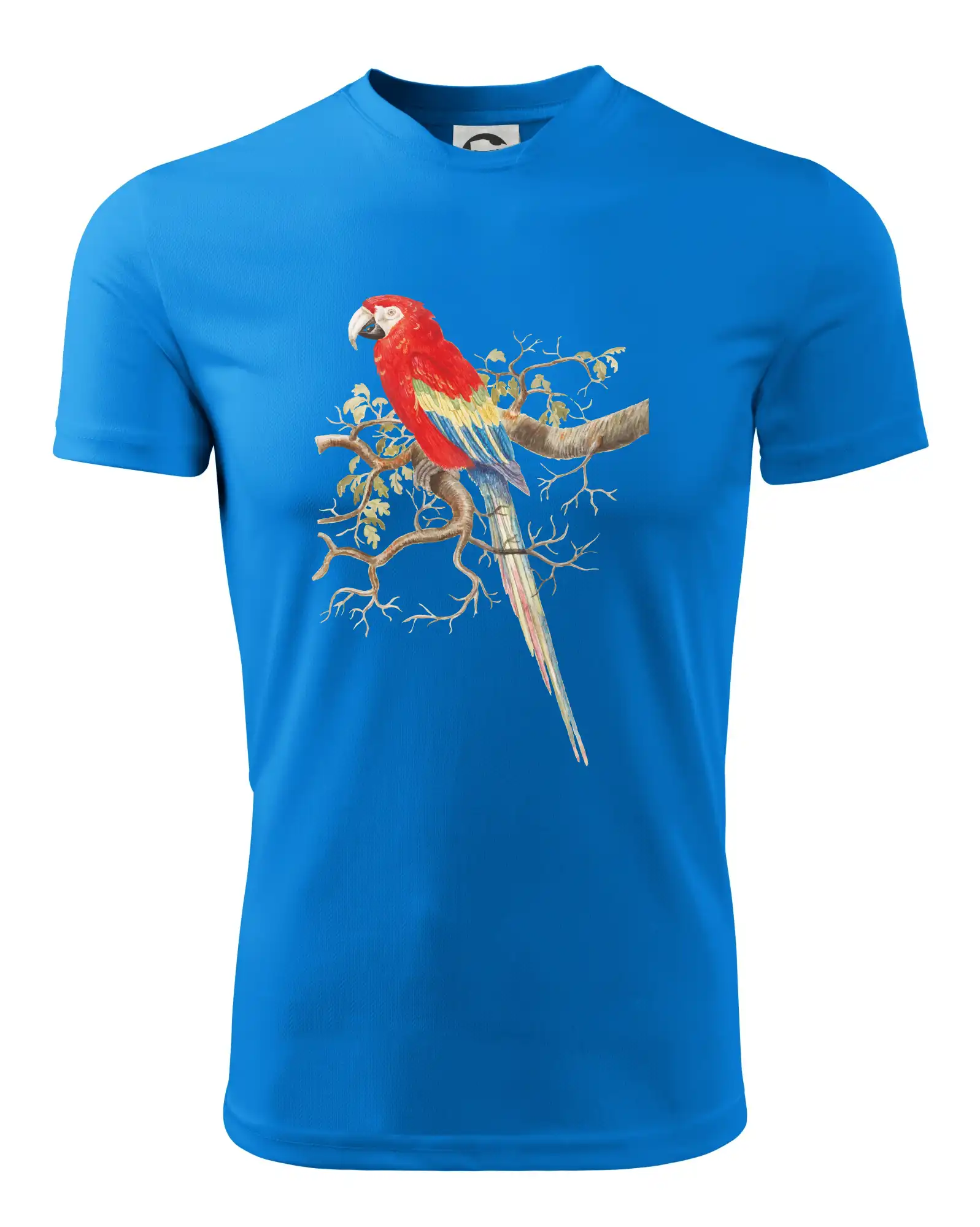 Papoušek na listnatém stromě