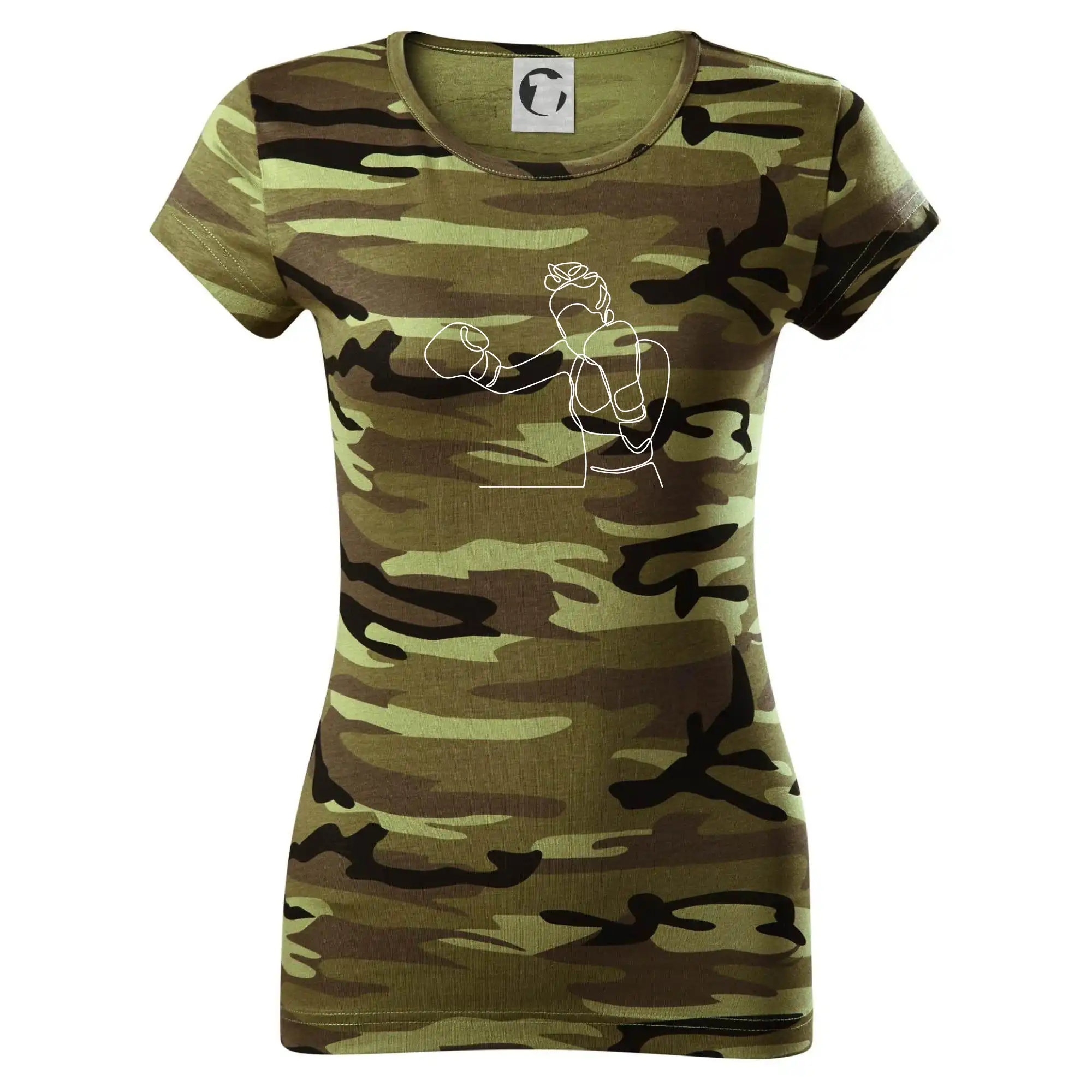 Žena boxerka jedním tahem